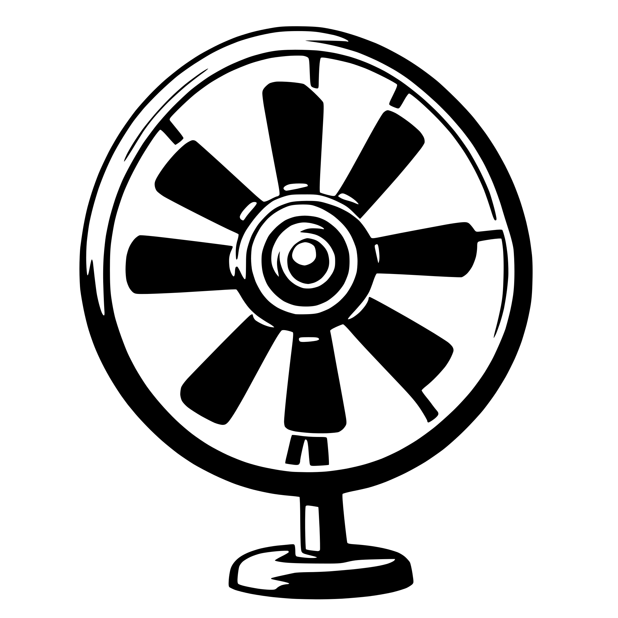 AI-generated SVG of a mechanical fan