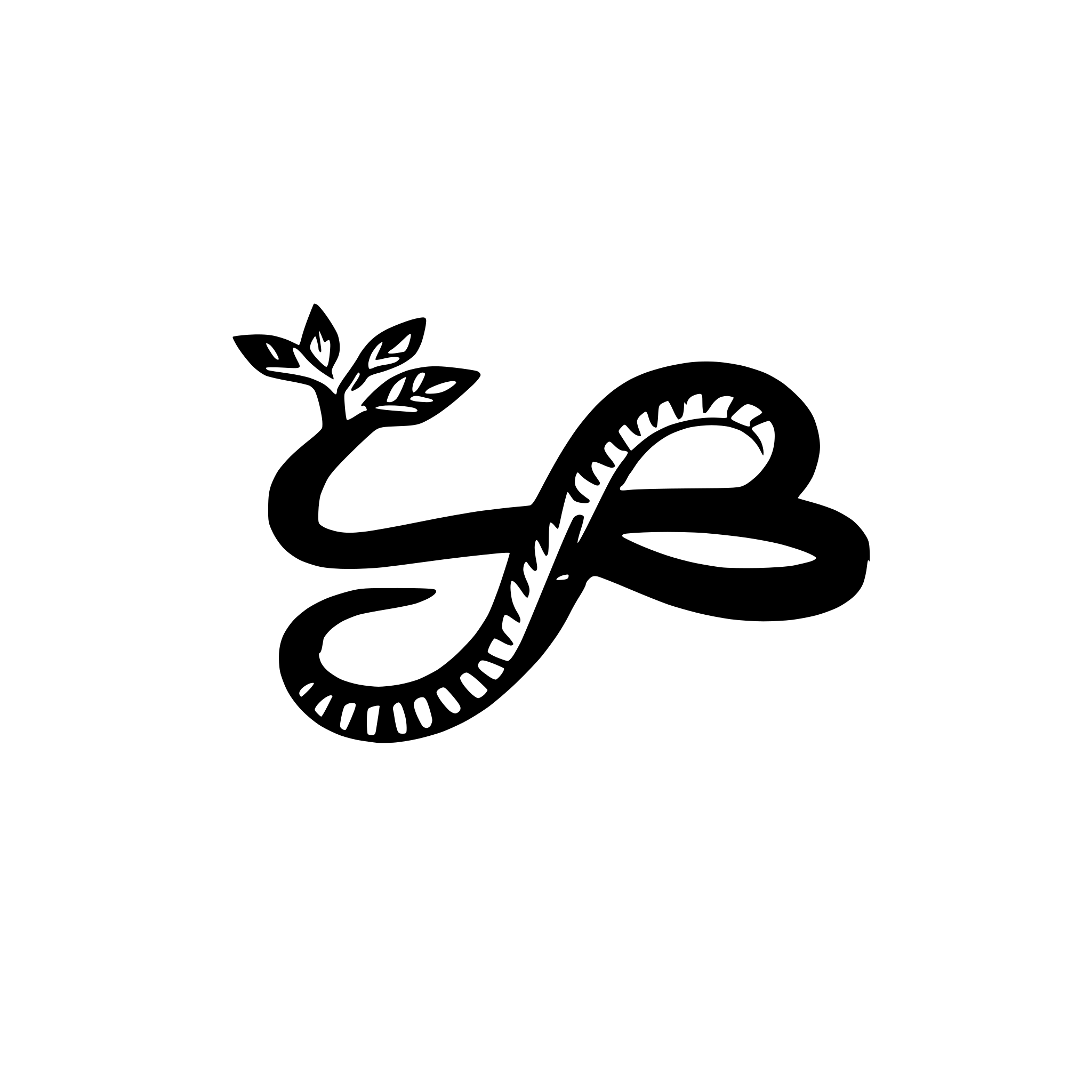 AI-generated SVG of a snake