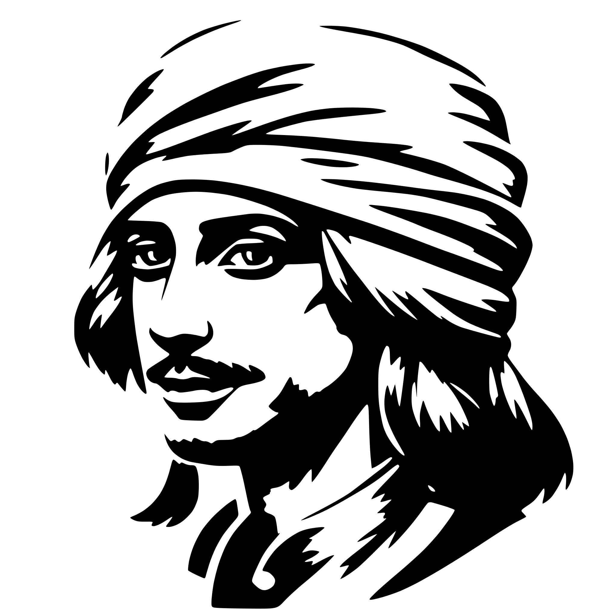 AI-generated SVG of 'a turban man'