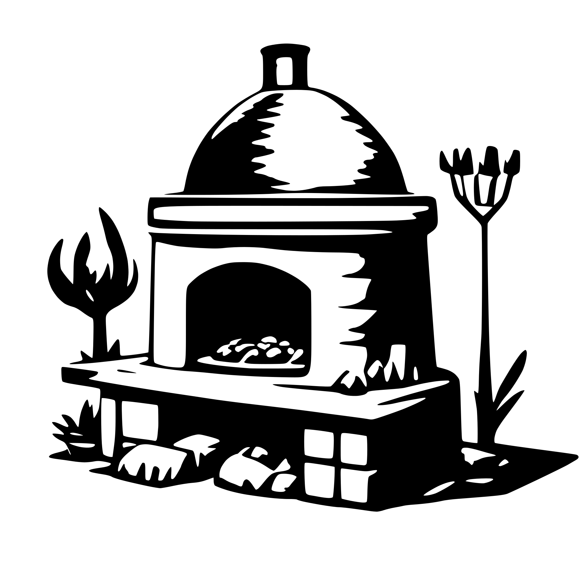 AI-generated SVG of a clay oven