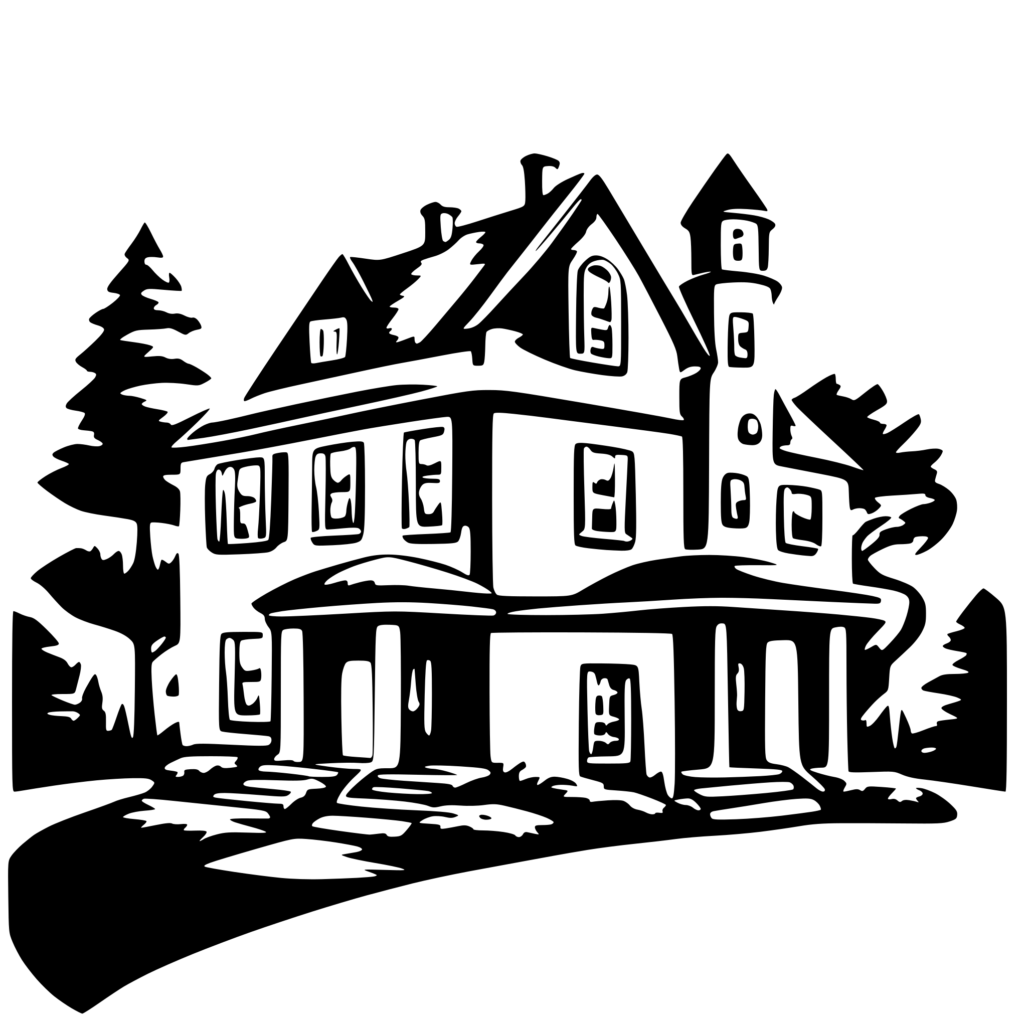 AI-generated SVG of 'create a  big  house'