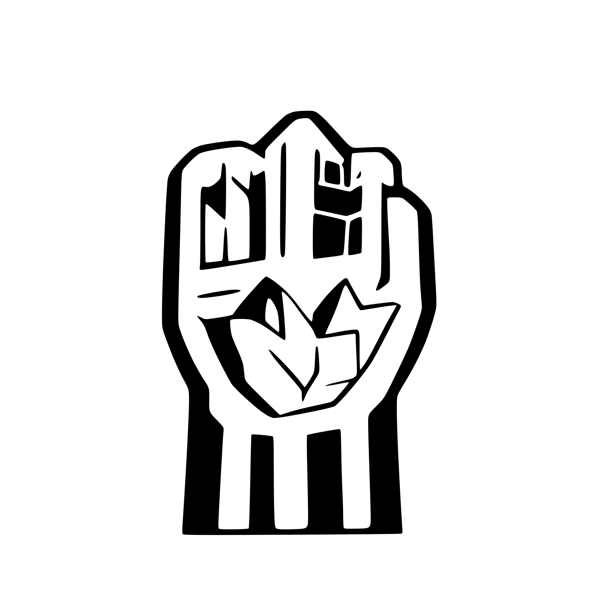 AI-generated SVG of a cartoons with peace banners
