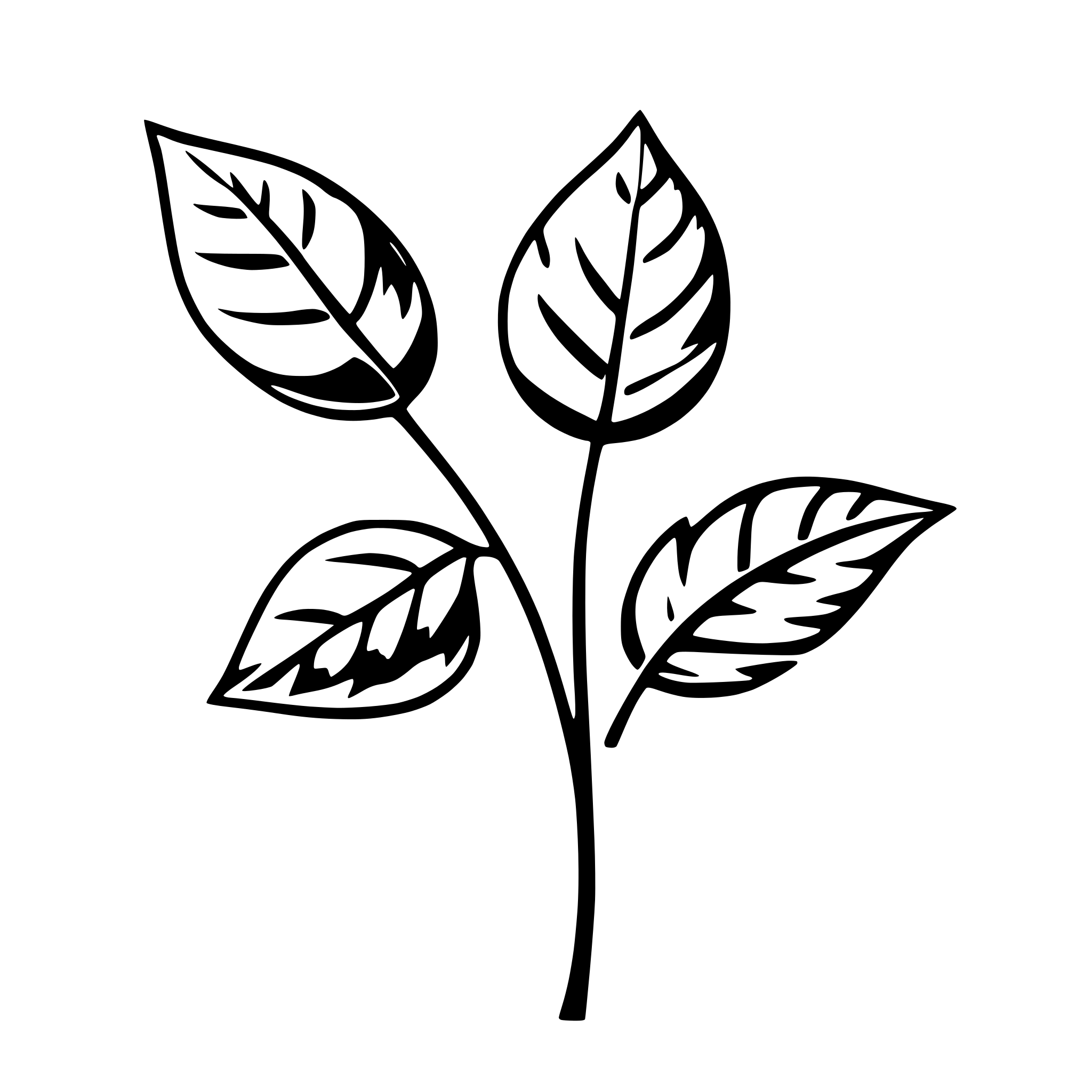 AI-generated SVG of '1 very simple leaf falling'