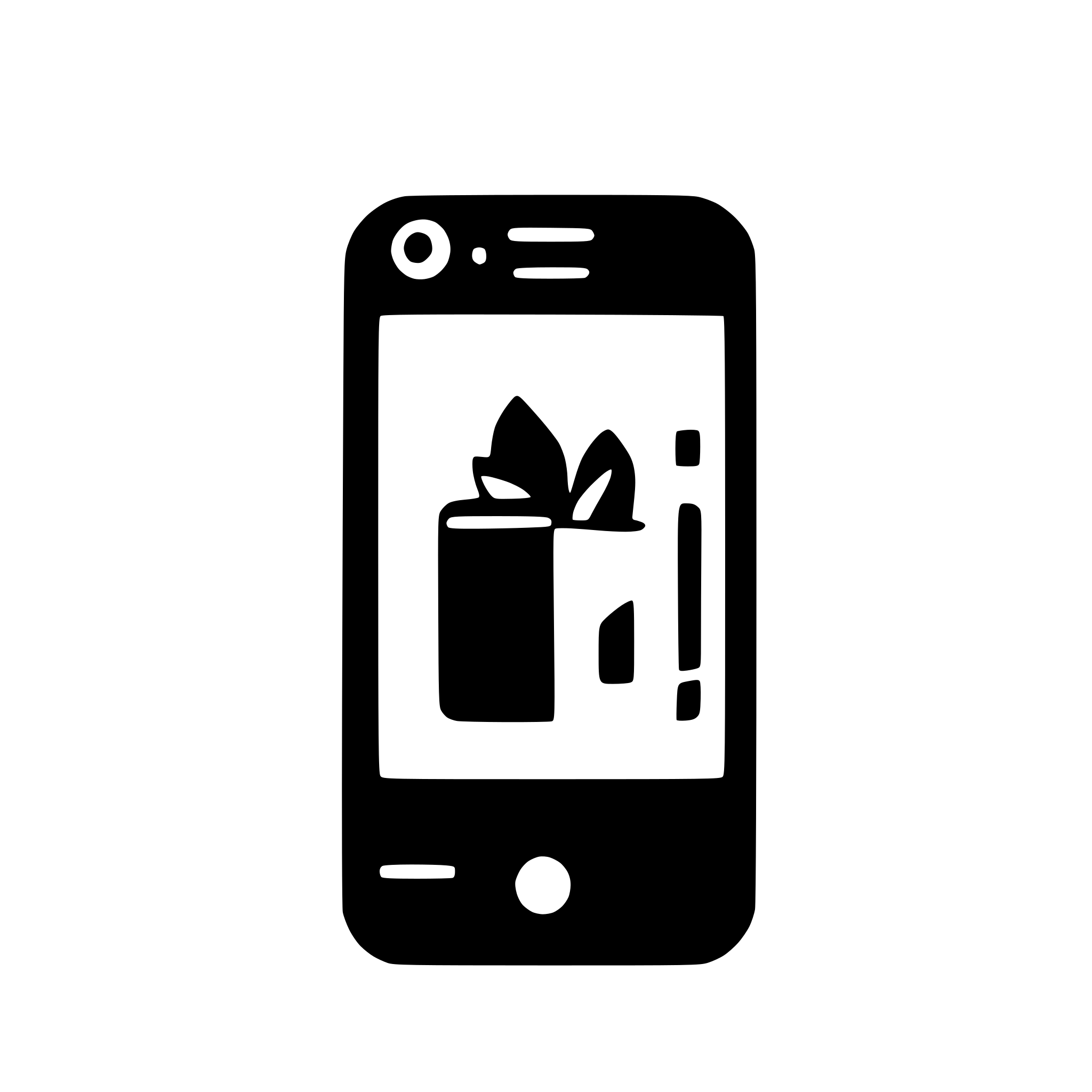 AI-generated SVG of a a silhouette of a mobile black filled with a white background AI-generated SVG of a a silhouette of a mobile black filled with a white background