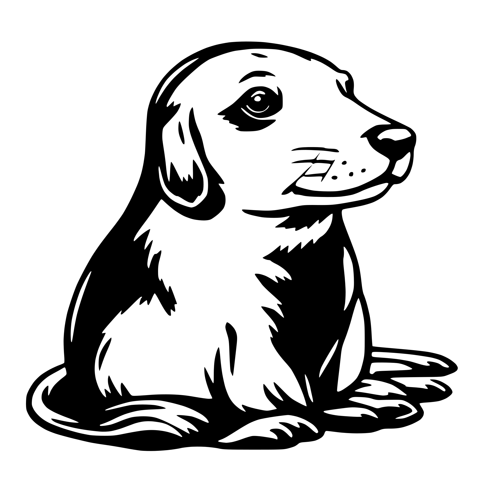 AI-generated SVG of '5 otters'