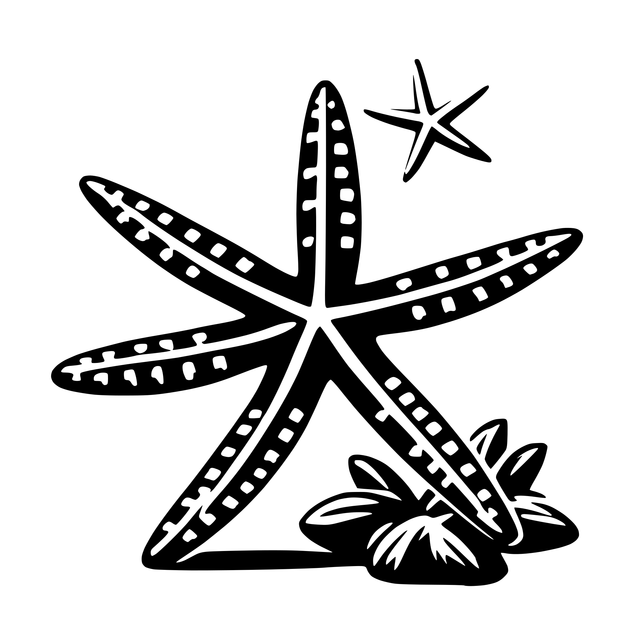 AI-generated SVG of 'starfish'