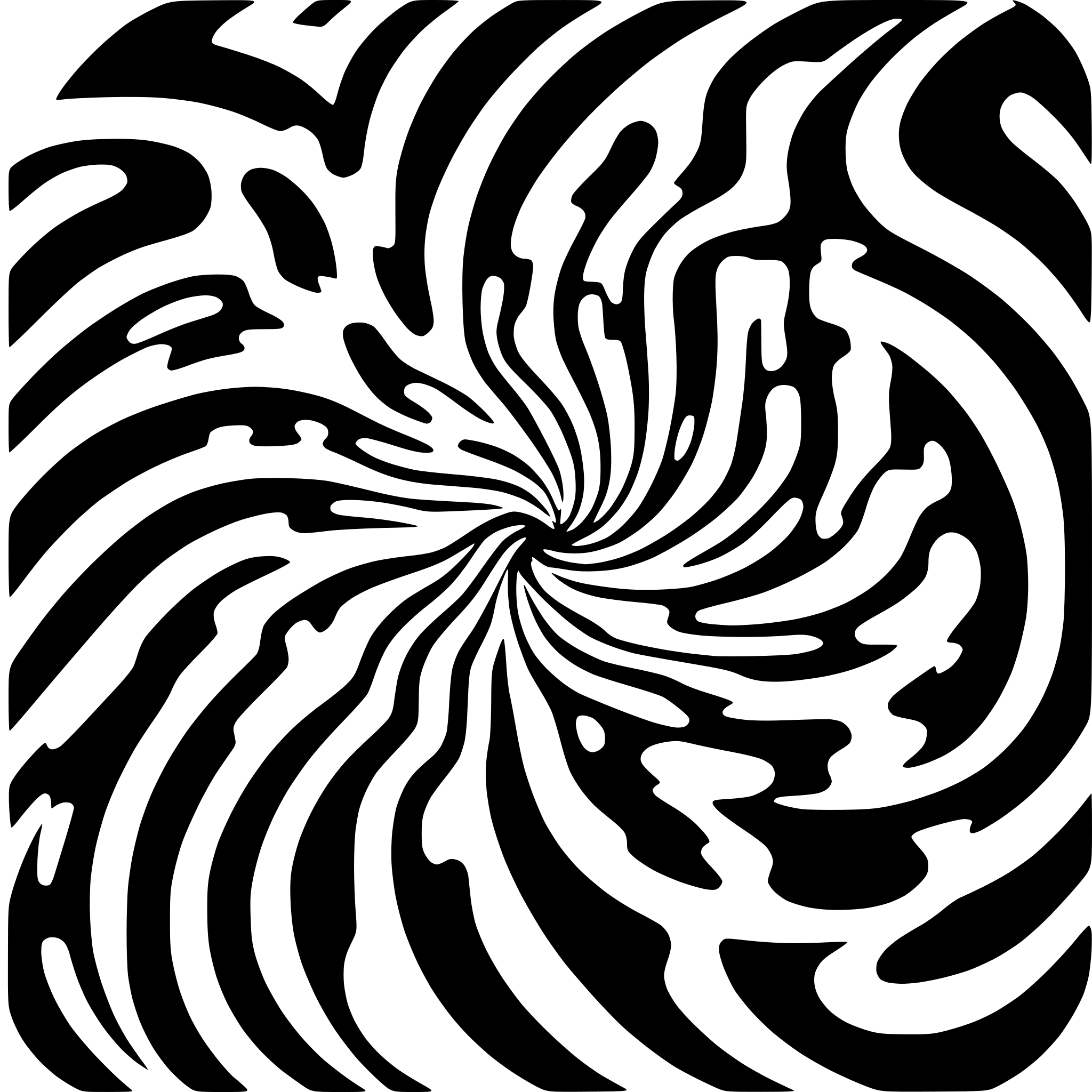 AI-generated SVG of a swirl pattern 1950s minimalistic abstract art