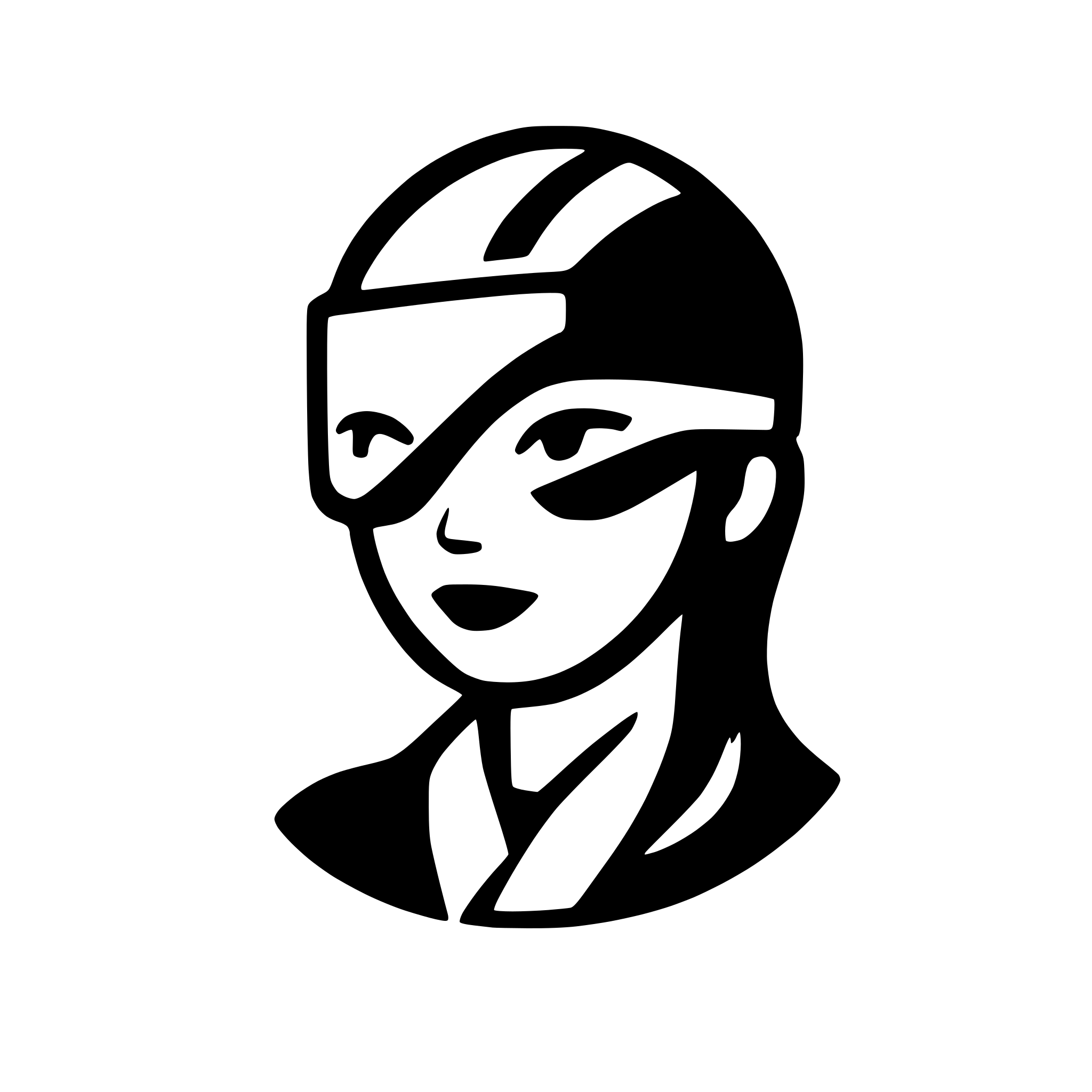 AI-generated SVG of a create a very simple blindfold icon. like a logo, it must be very simple