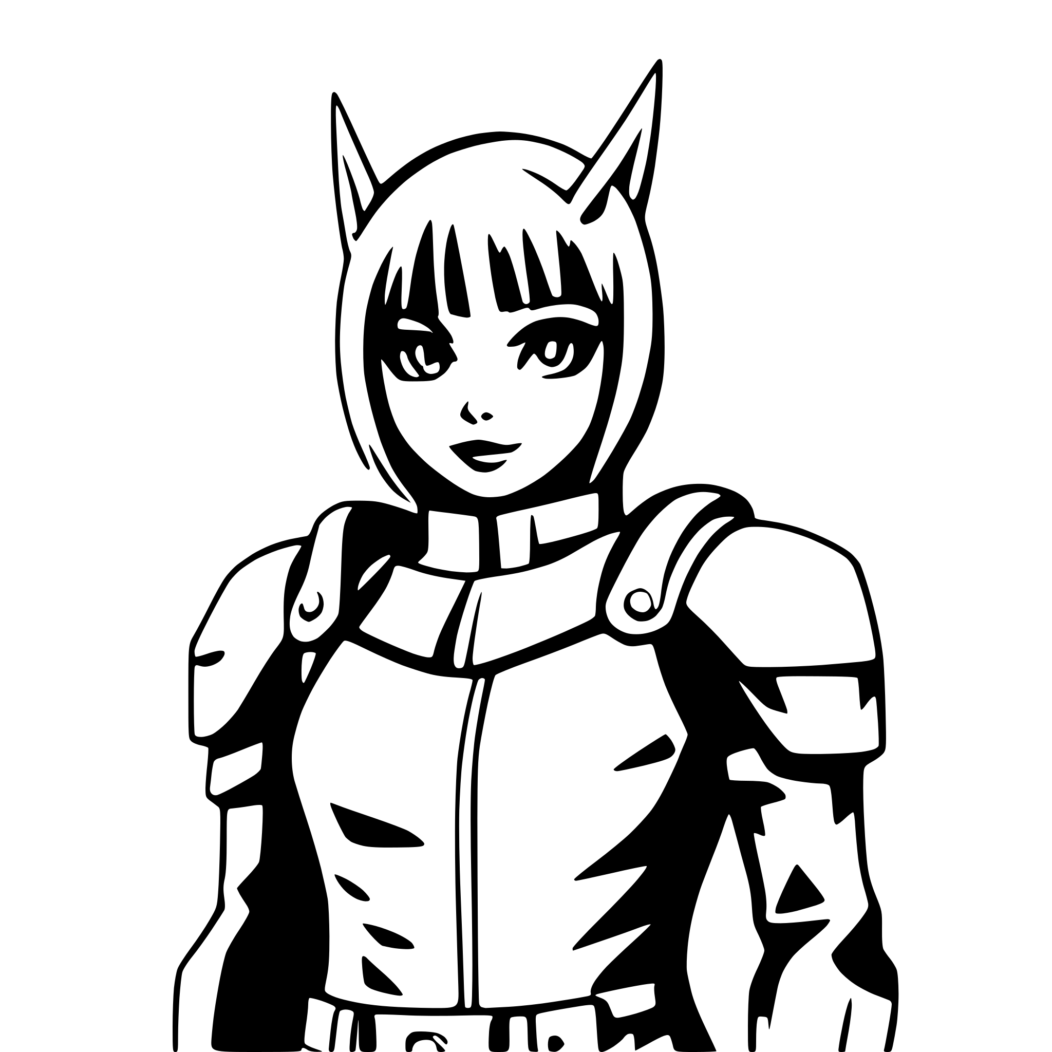 AI-generated SVG of a masked hero in armor
