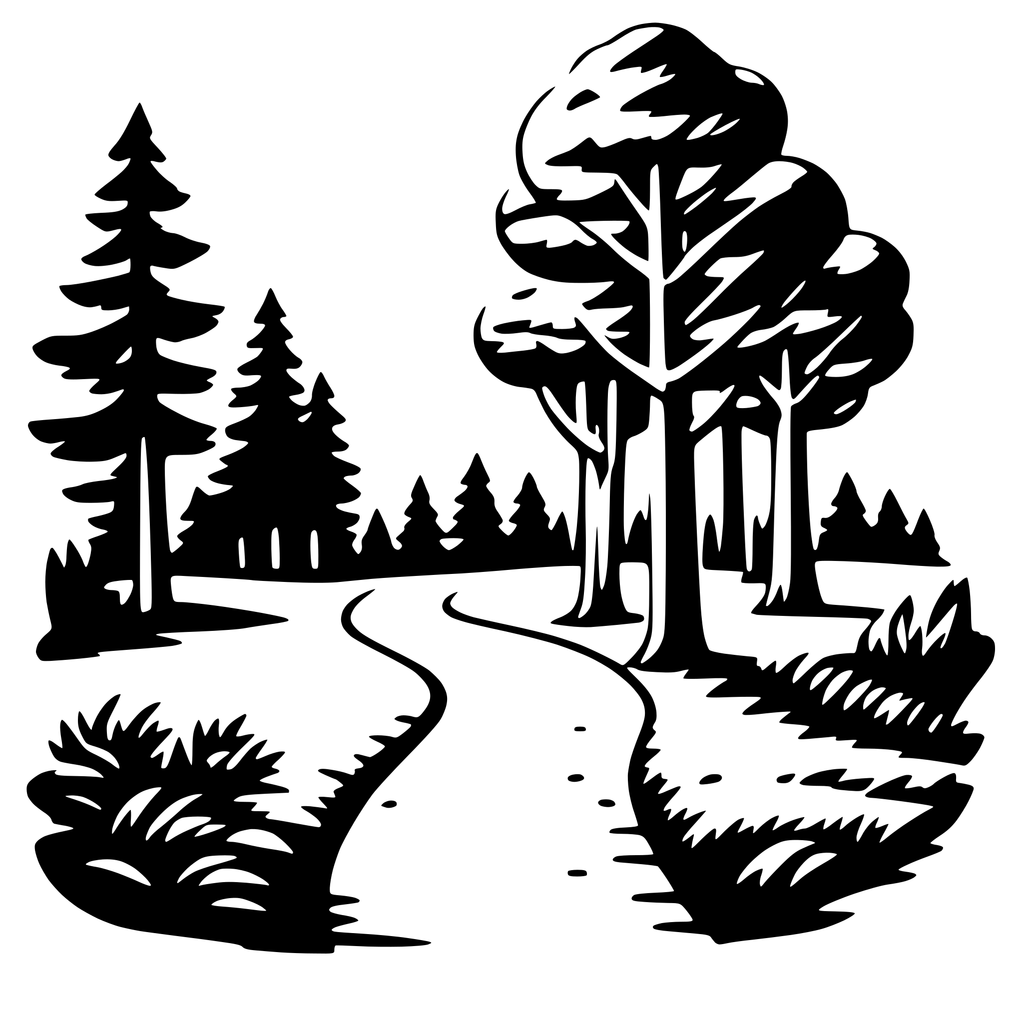 AI-generated SVG of a forest journey