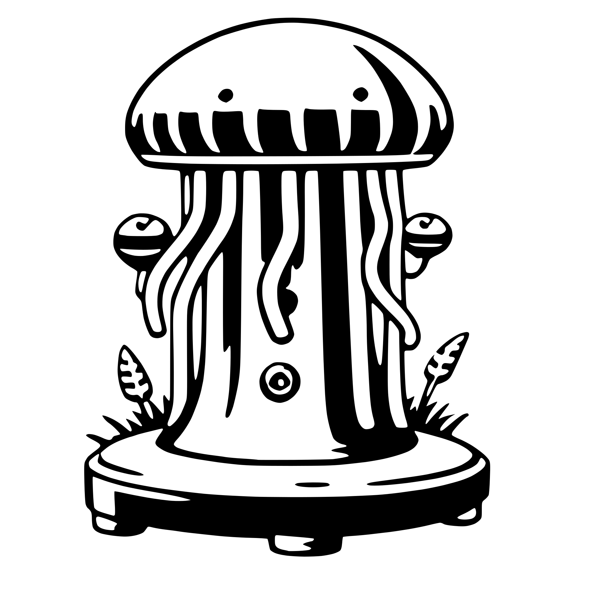 AI-generated SVG of a jellyfish with joystick
