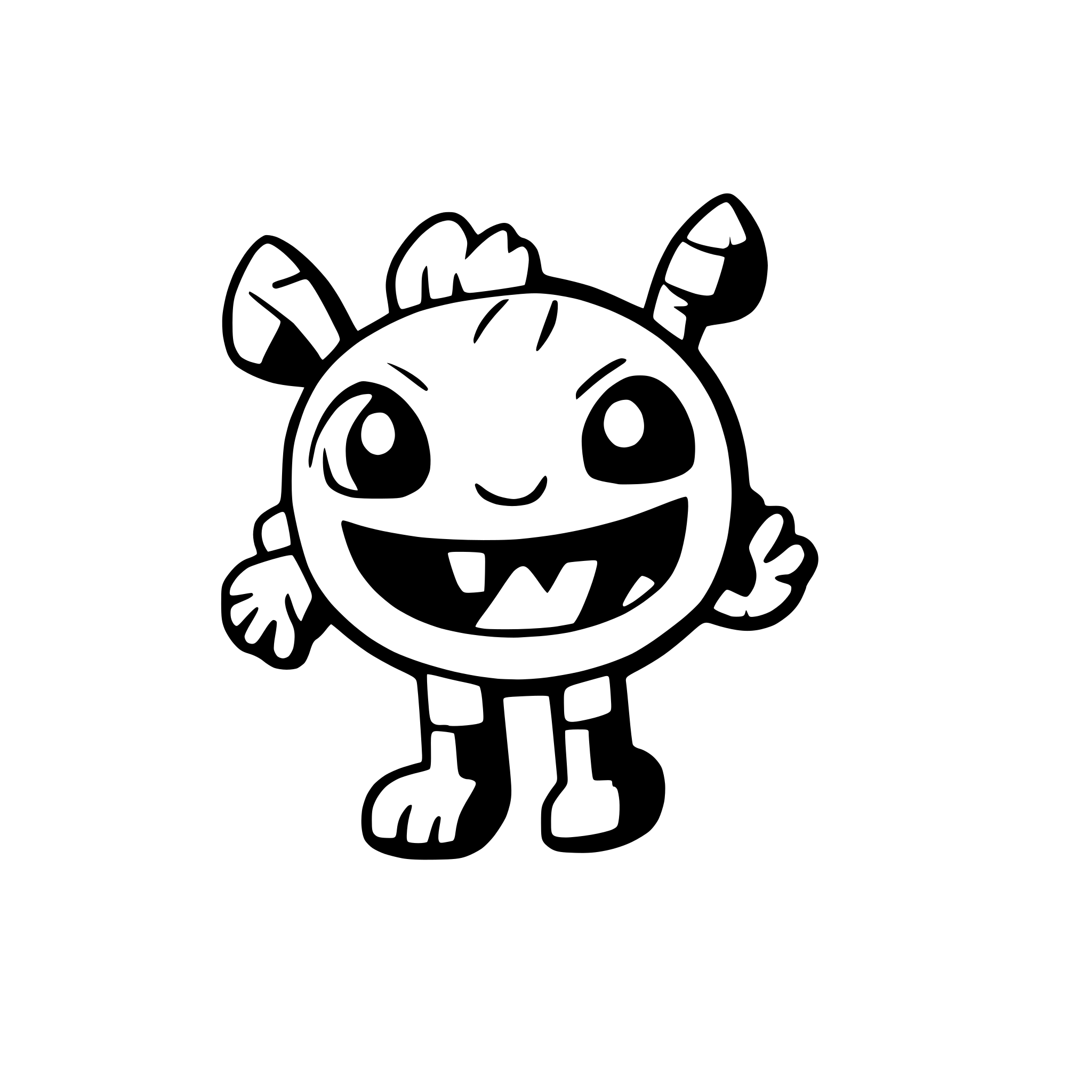 AI-generated SVG of 'monster'