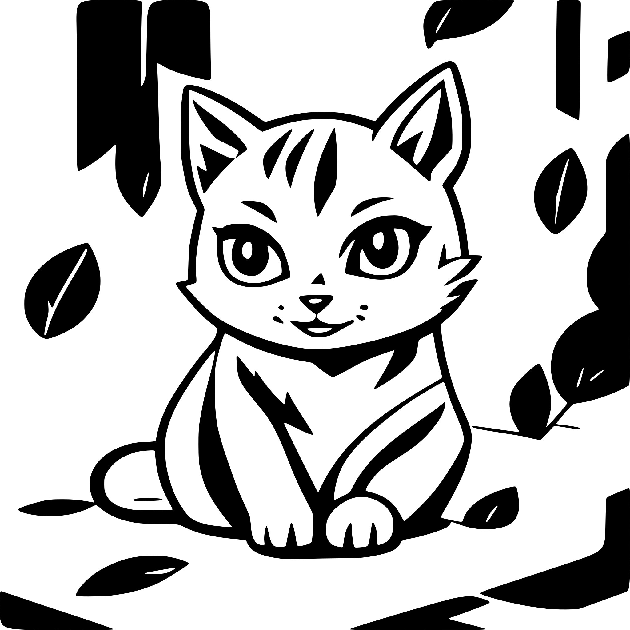 AI-generated SVG of 'cat'
