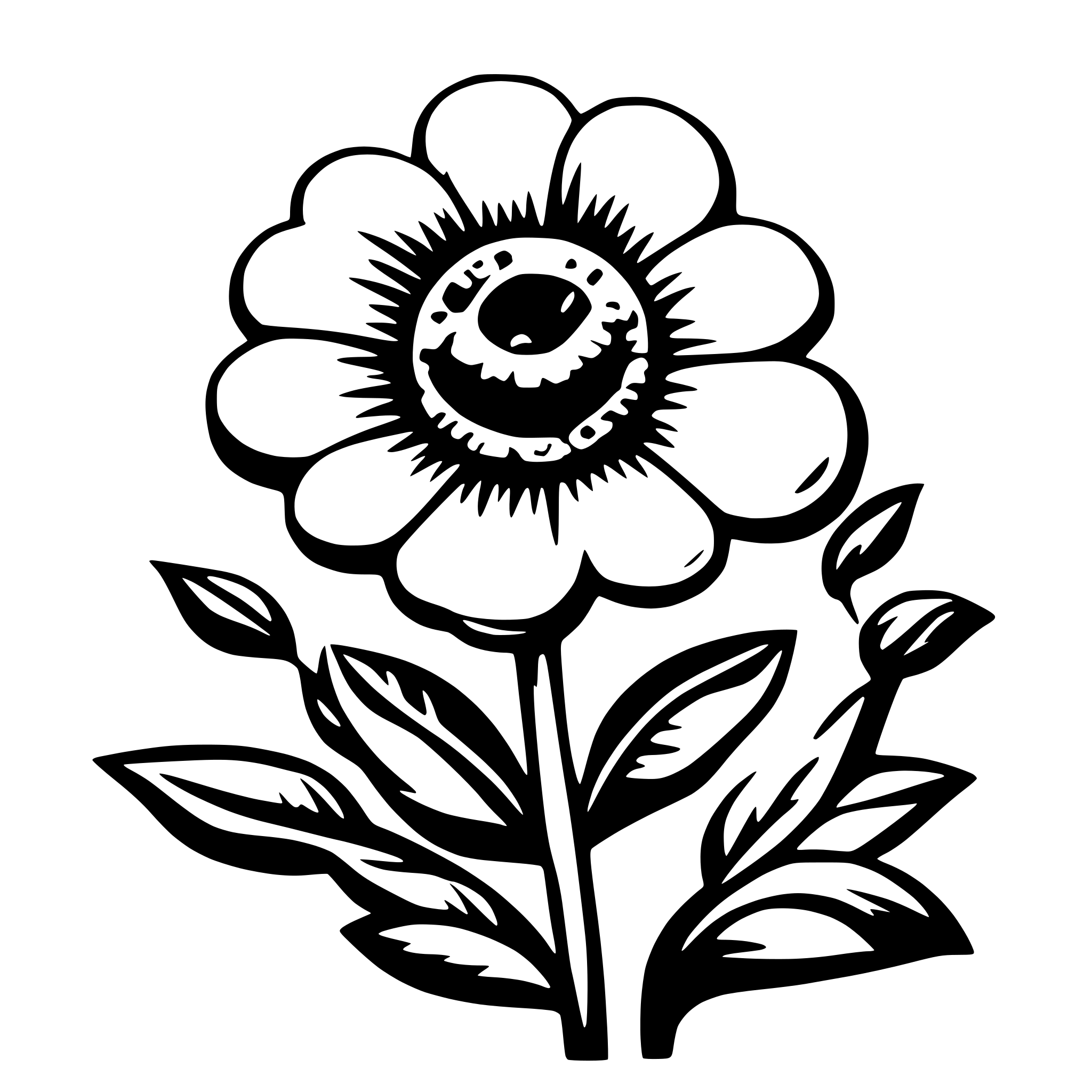 AI-generated SVG of a flower