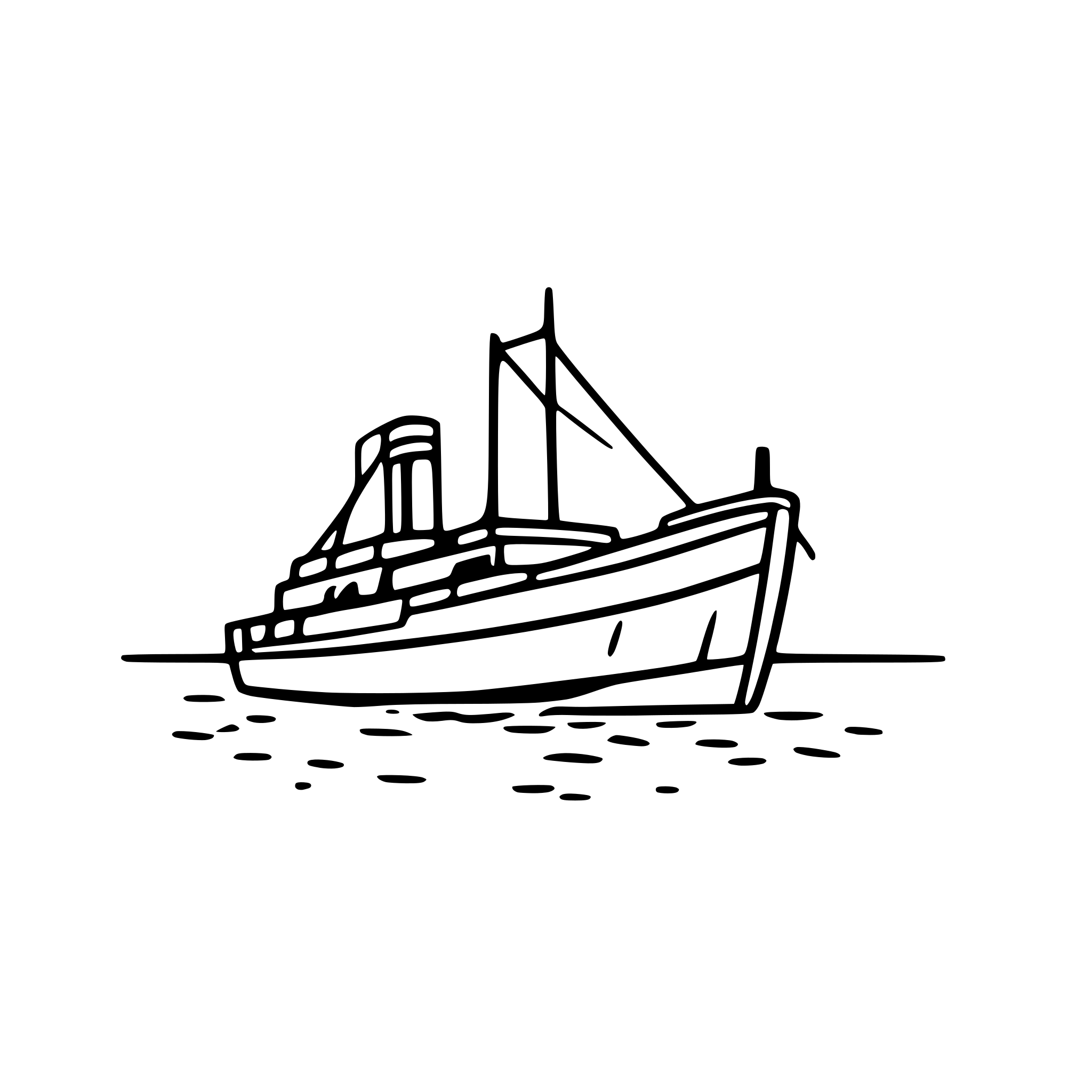 AI-generated SVG of a titanic