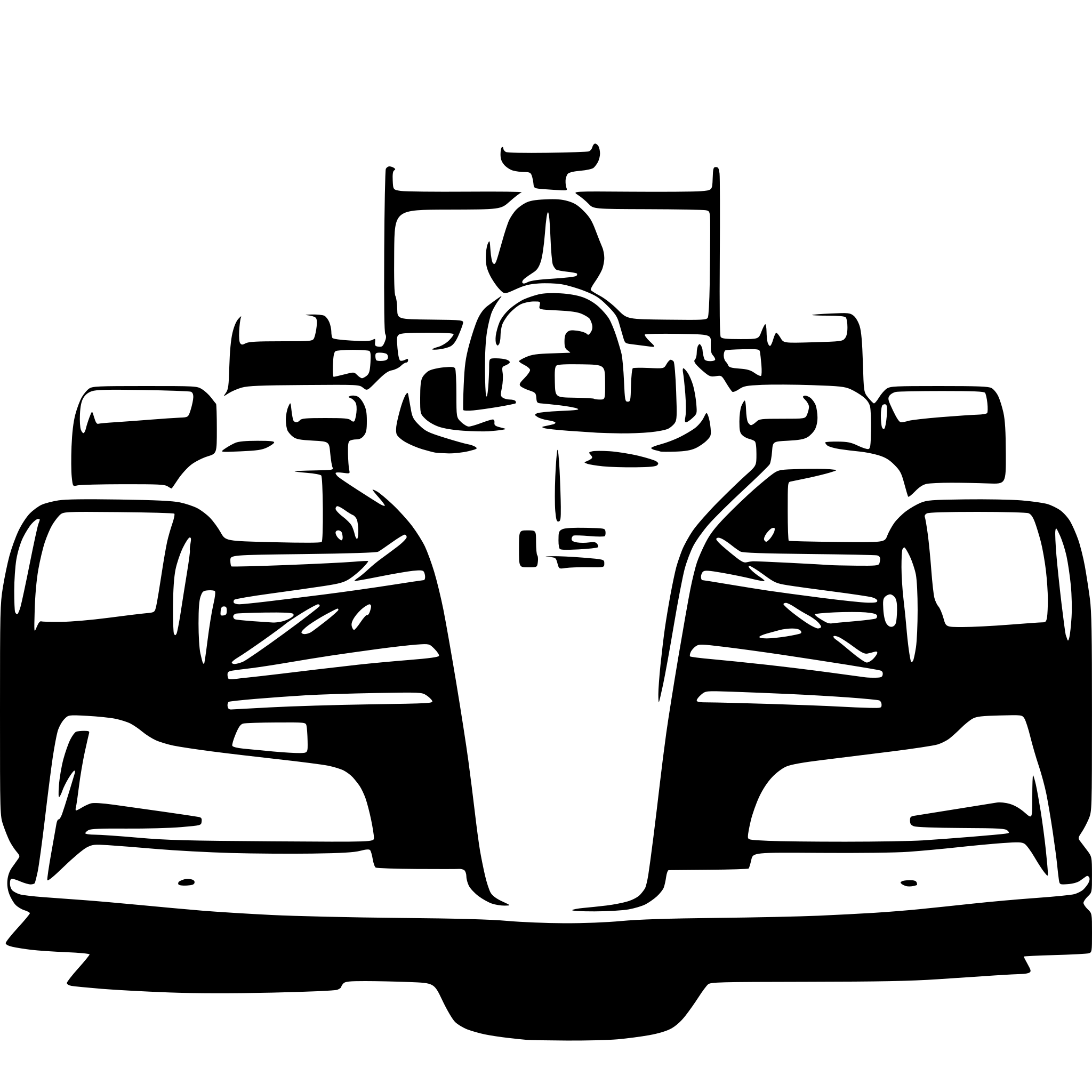 AI-generated SVG of a a front facing f1 car
