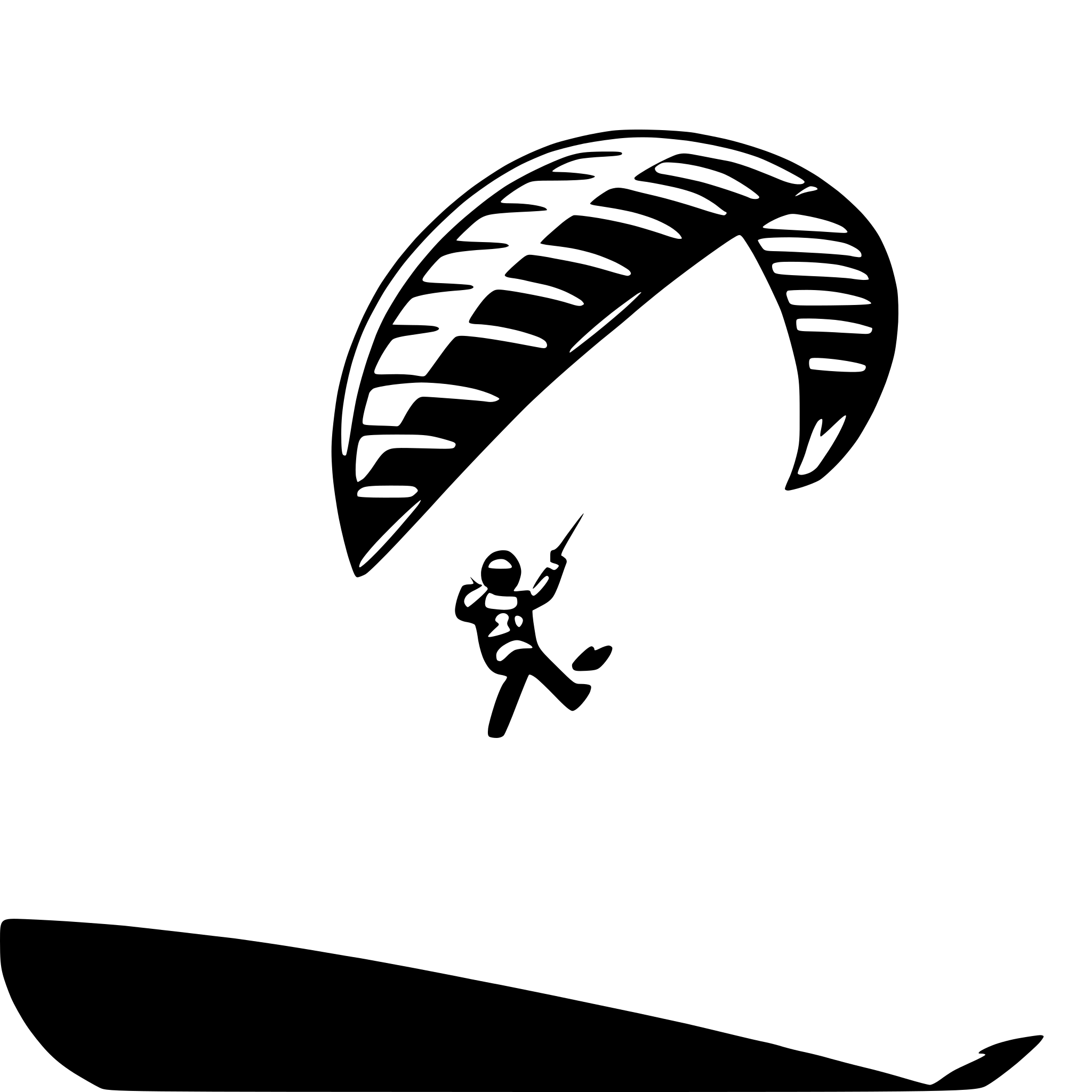 AI-generated SVG of a paraglider