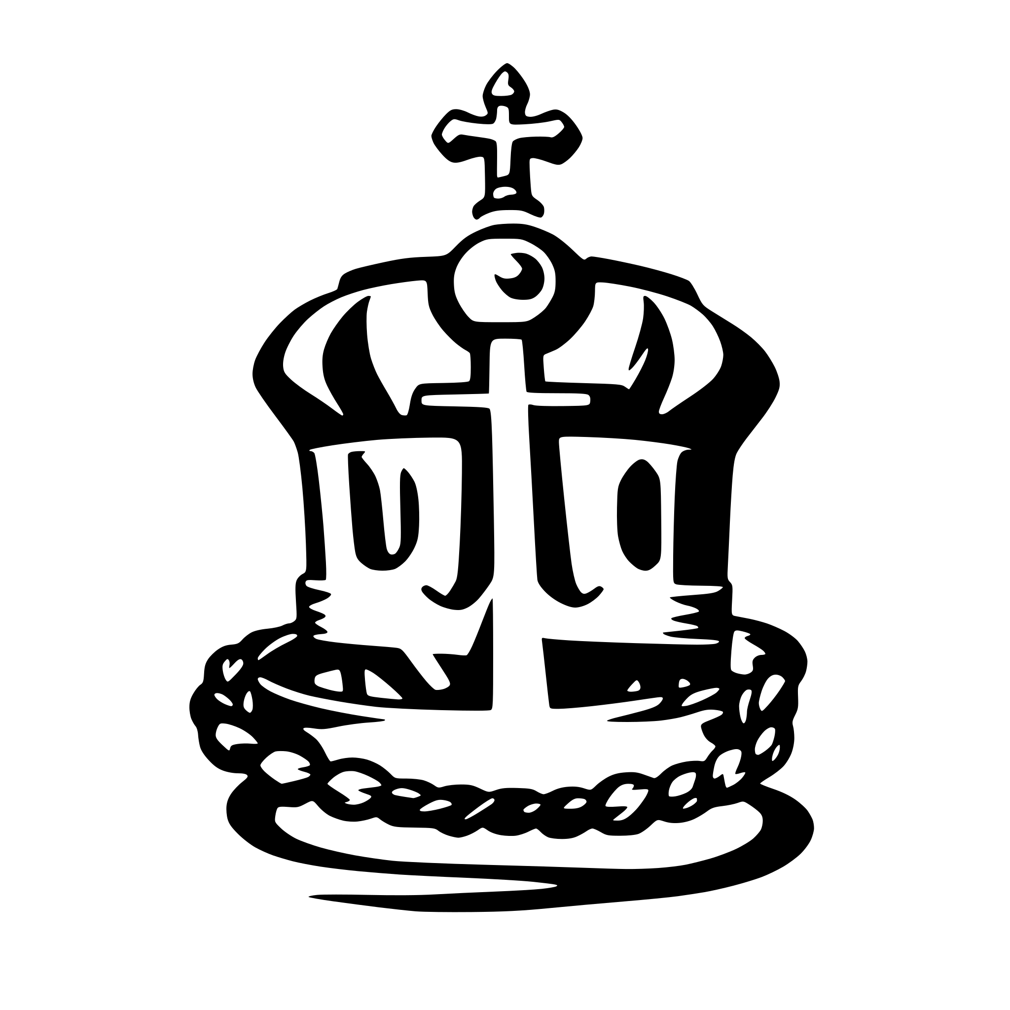 AI-generated SVG of a simple, rhinestone tiara with anchor,