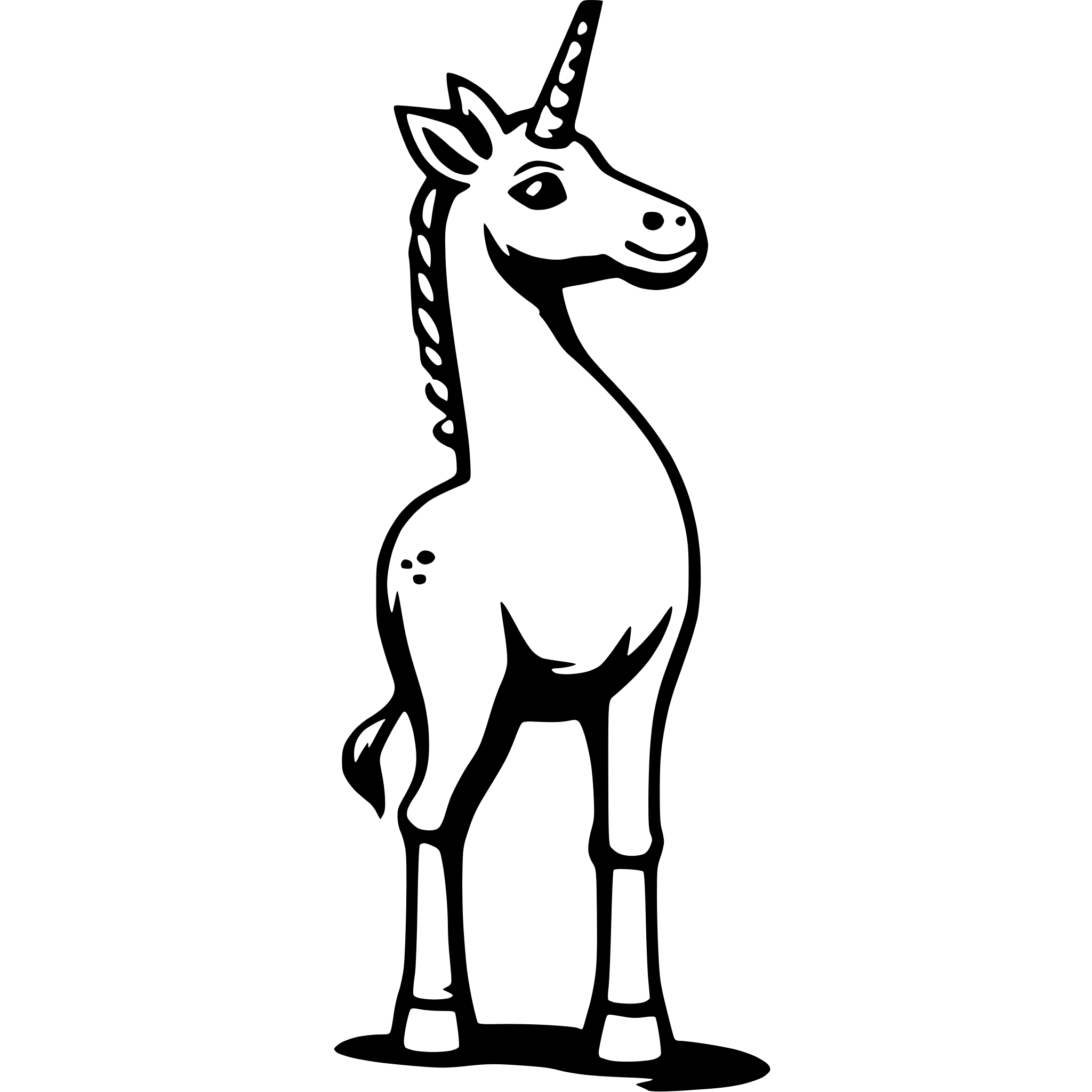 AI-generated SVG of a cute unicorn giraffe