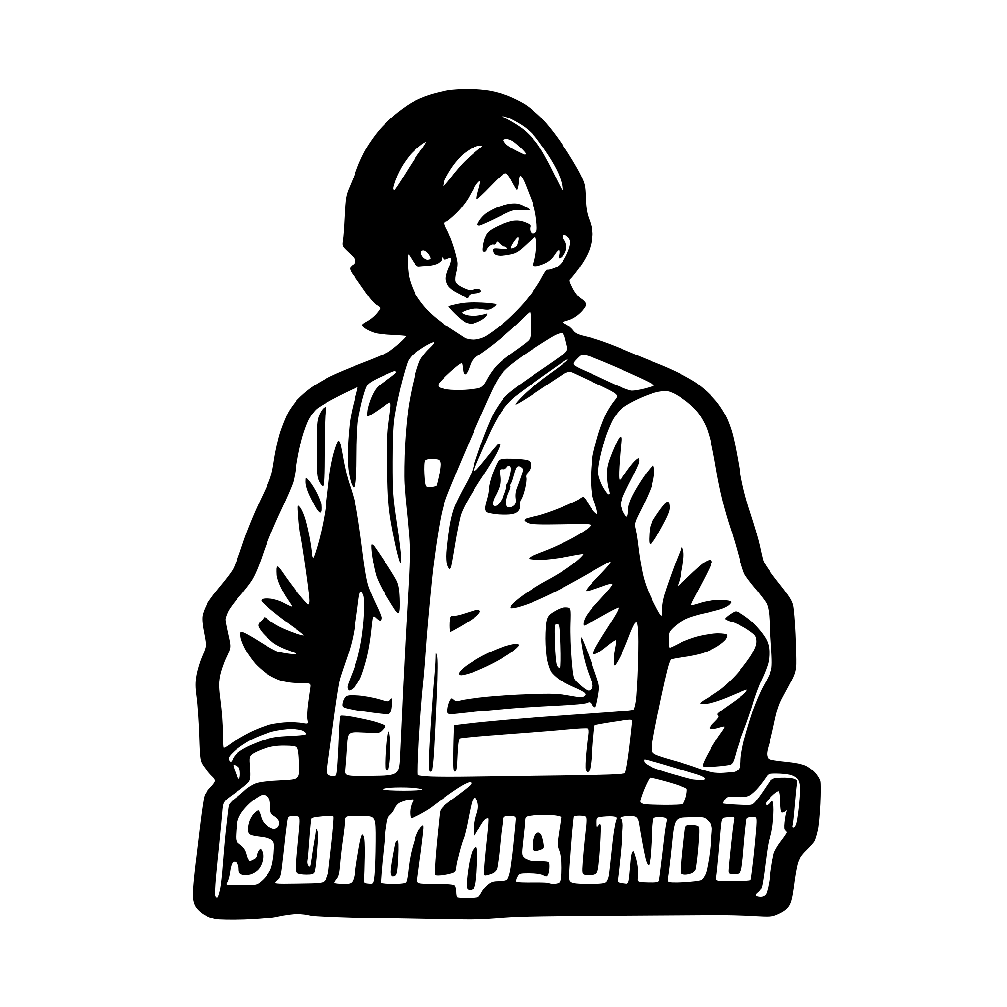 AI-generated SVG of a embroidered patch Text reads 