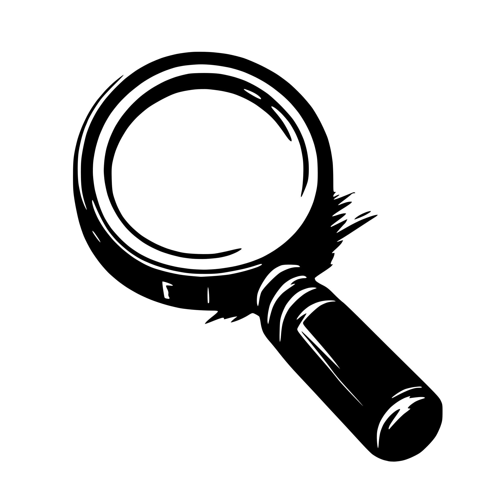 AI-generated SVG of a magnifier search darknet on input