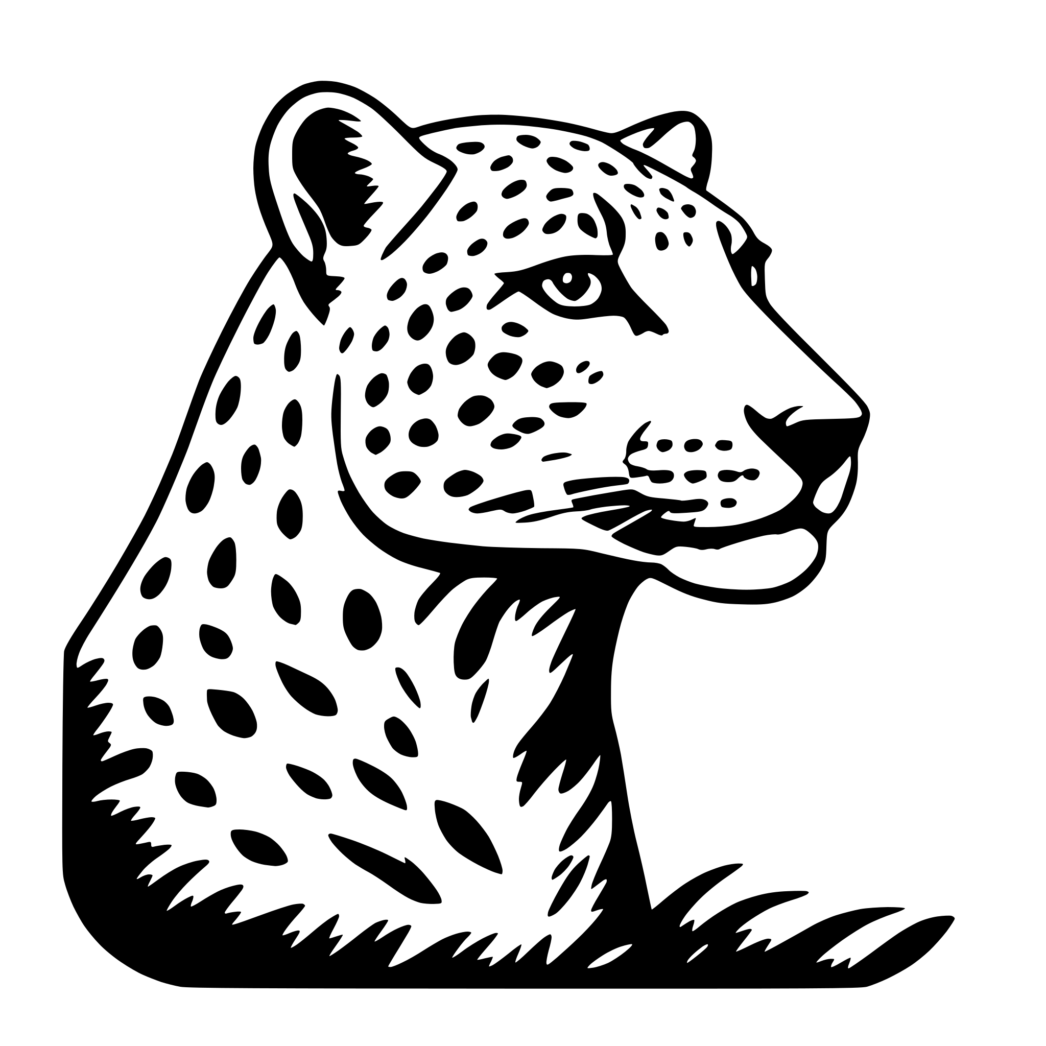 AI-generated SVG of 'leopard'