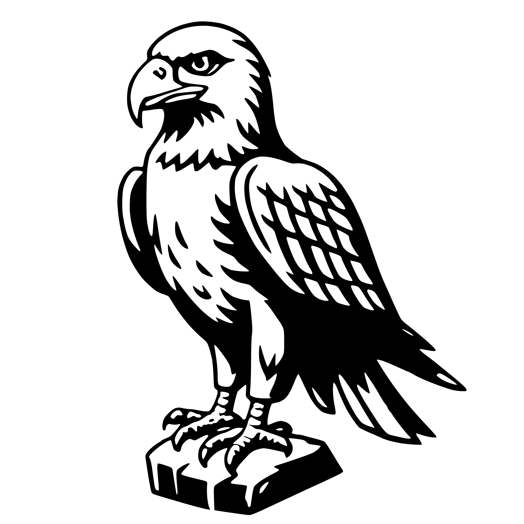 AI-generated SVG of 'bald eagle'