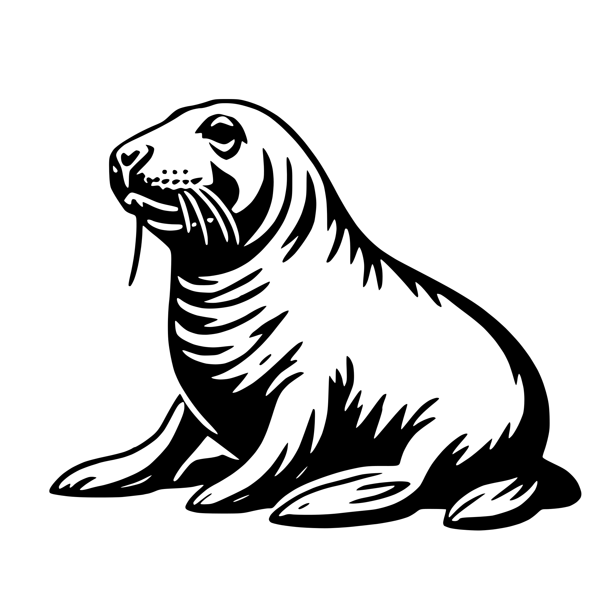 AI-generated SVG of a walrus