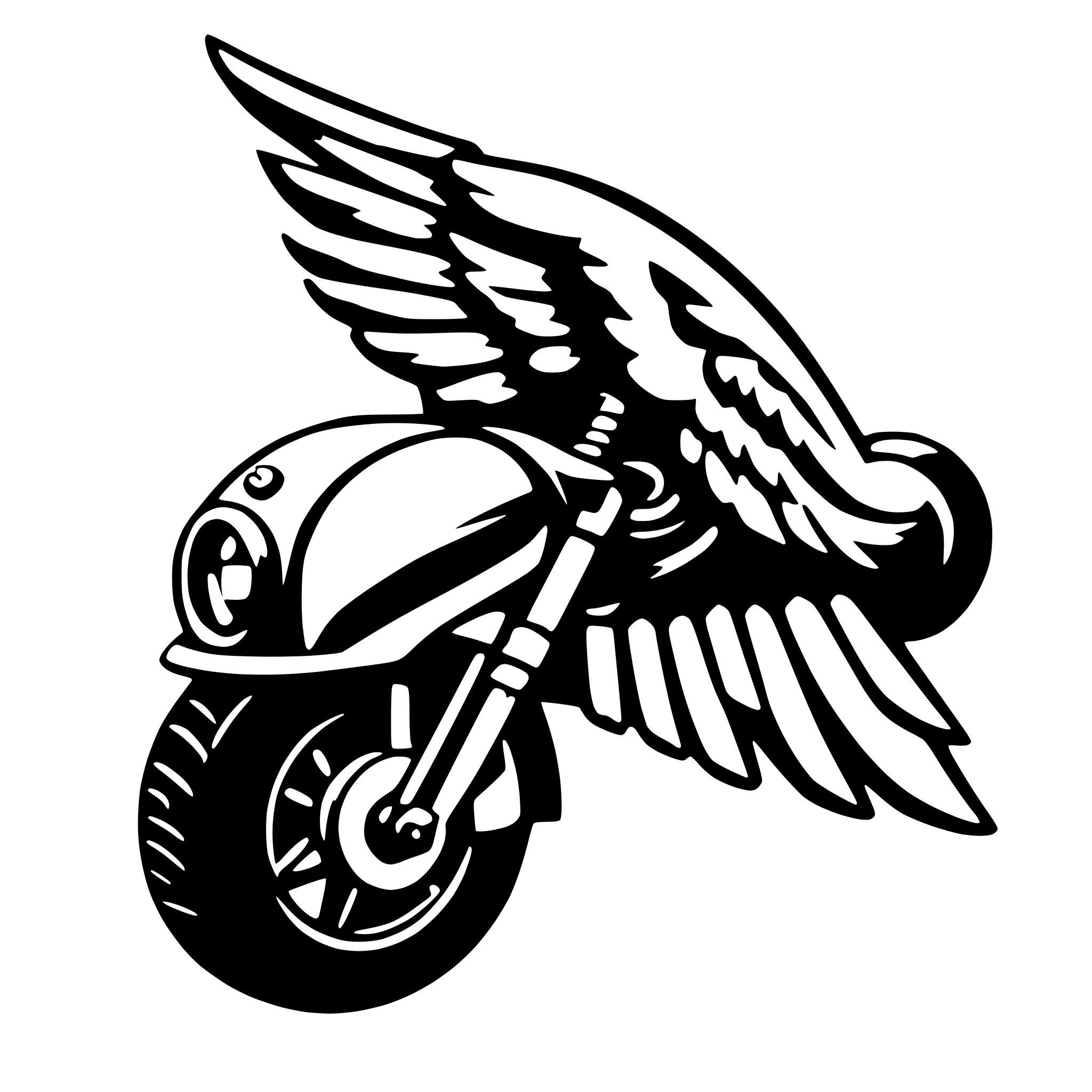 AI-generated SVG of a wings motor