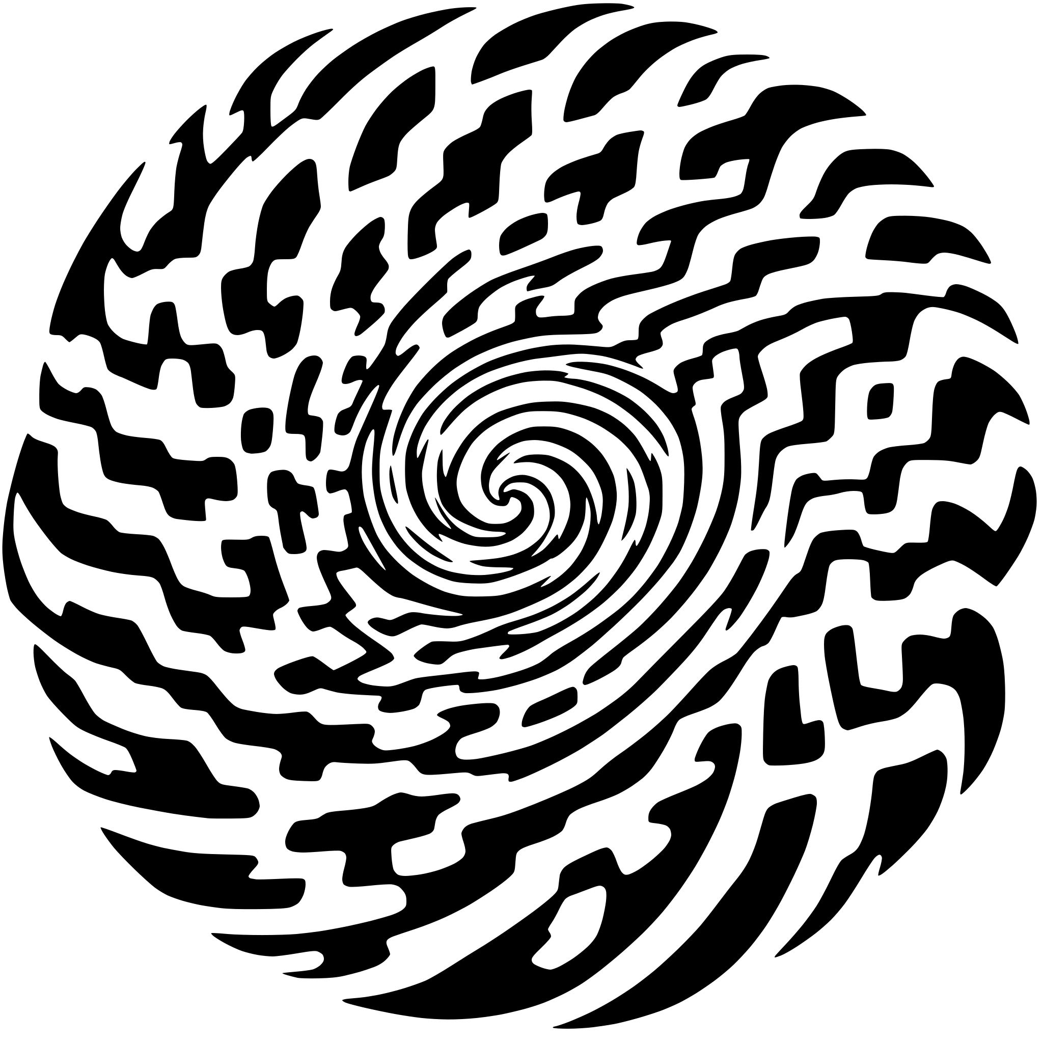 AI-generated SVG of a vortex swirl