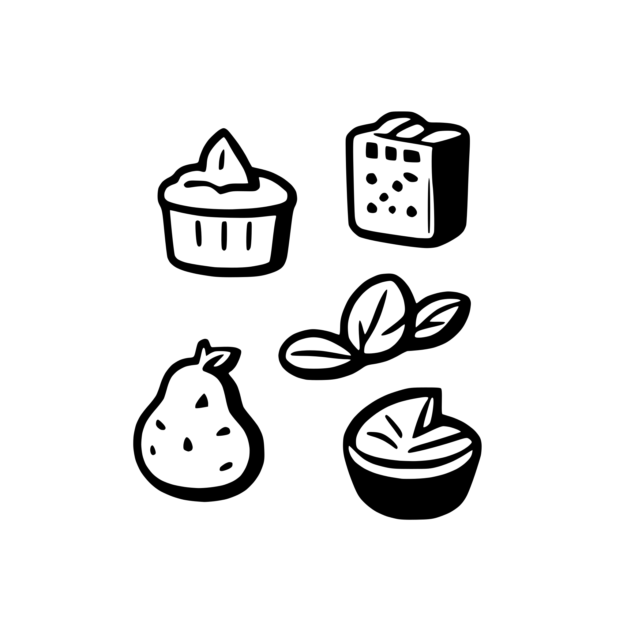 AI-generated SVG of a food icon set