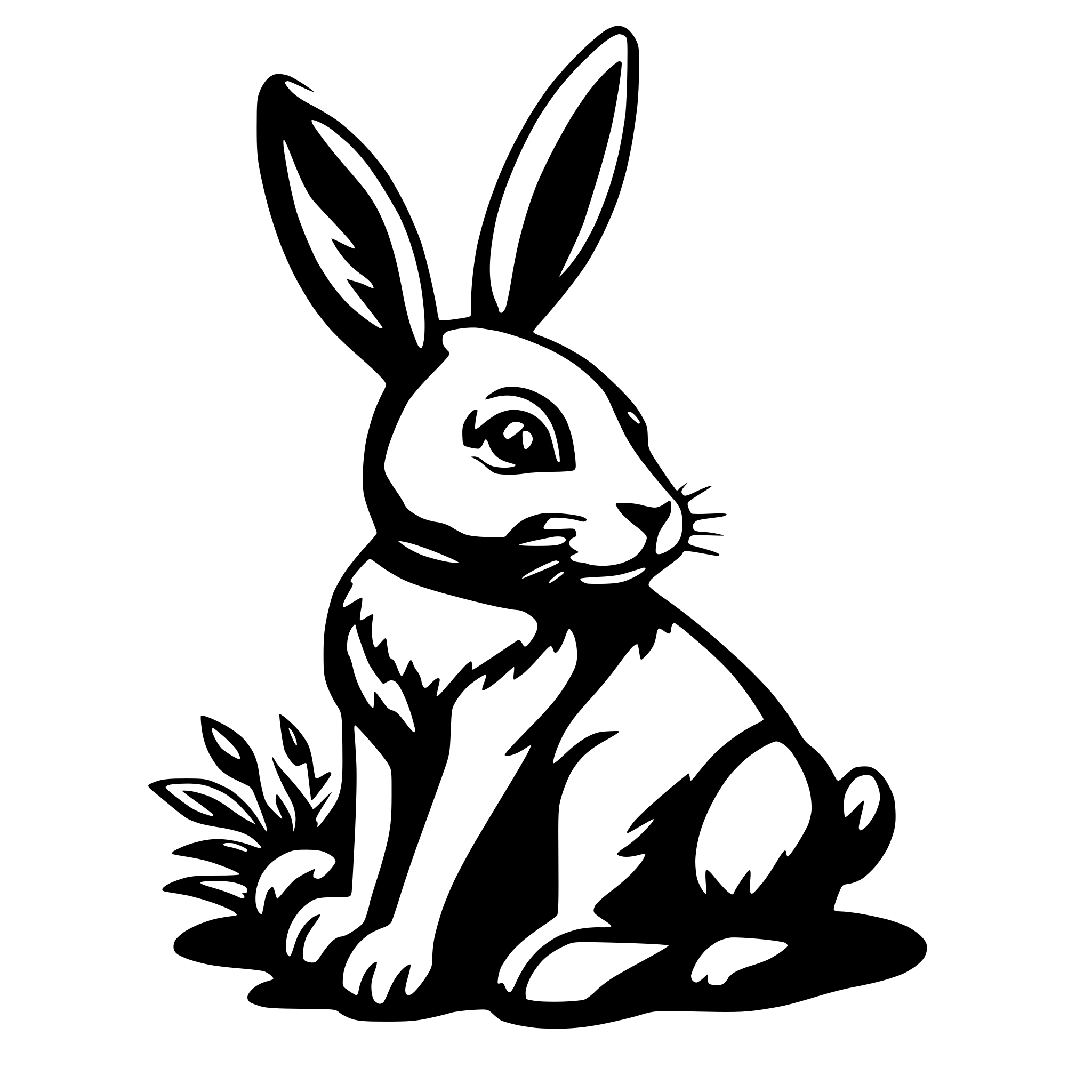 AI-generated SVG of a easter bunny