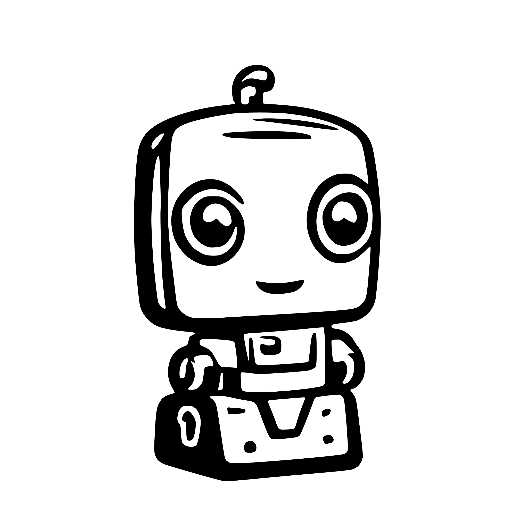 AI-generated SVG of a curious robot
