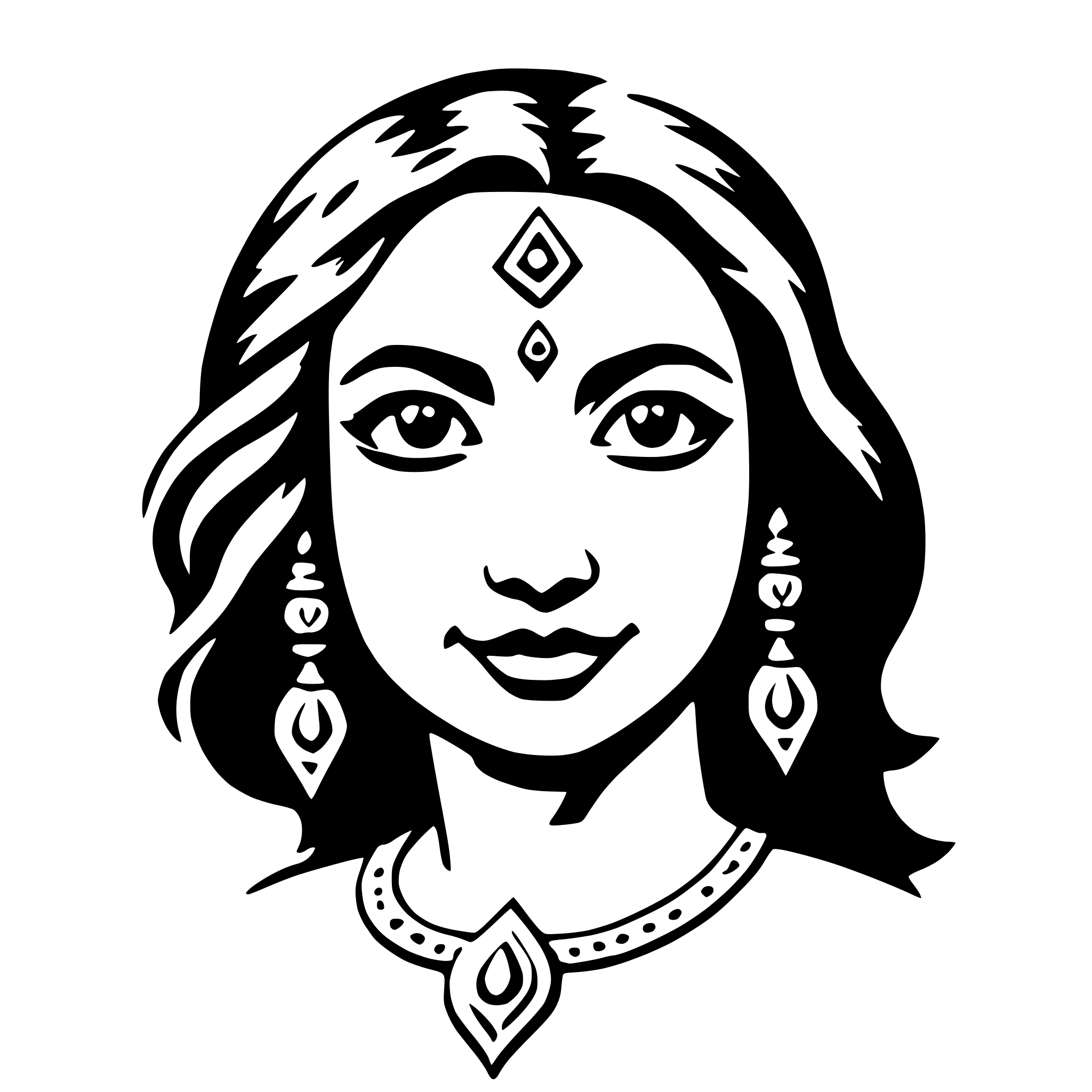 AI-generated SVG of a durga