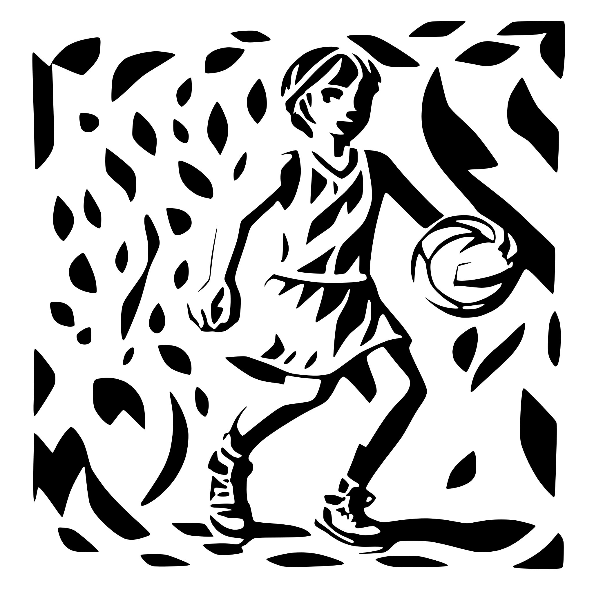 AI-generated SVG of a Basketball player