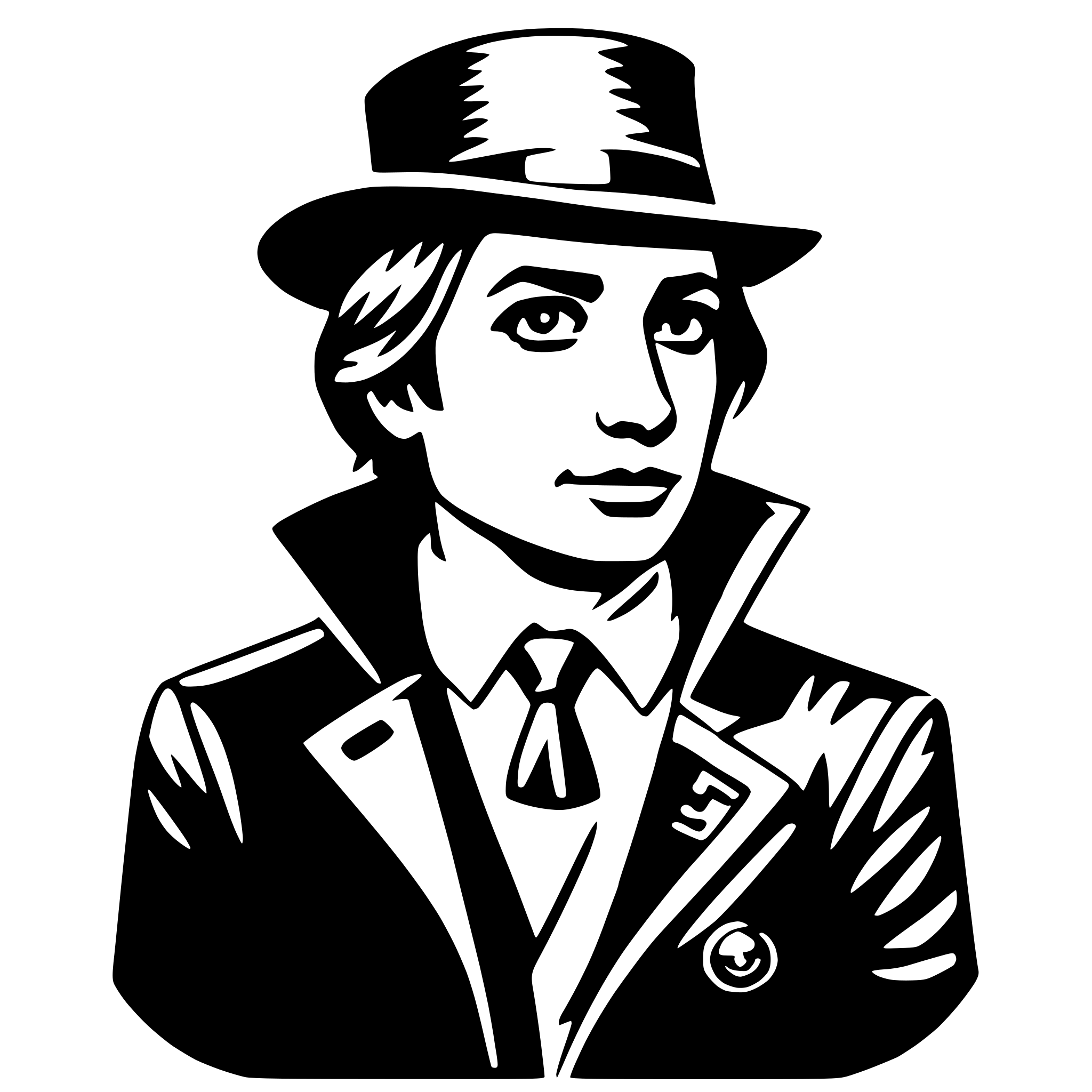 AI-generated SVG of a detective