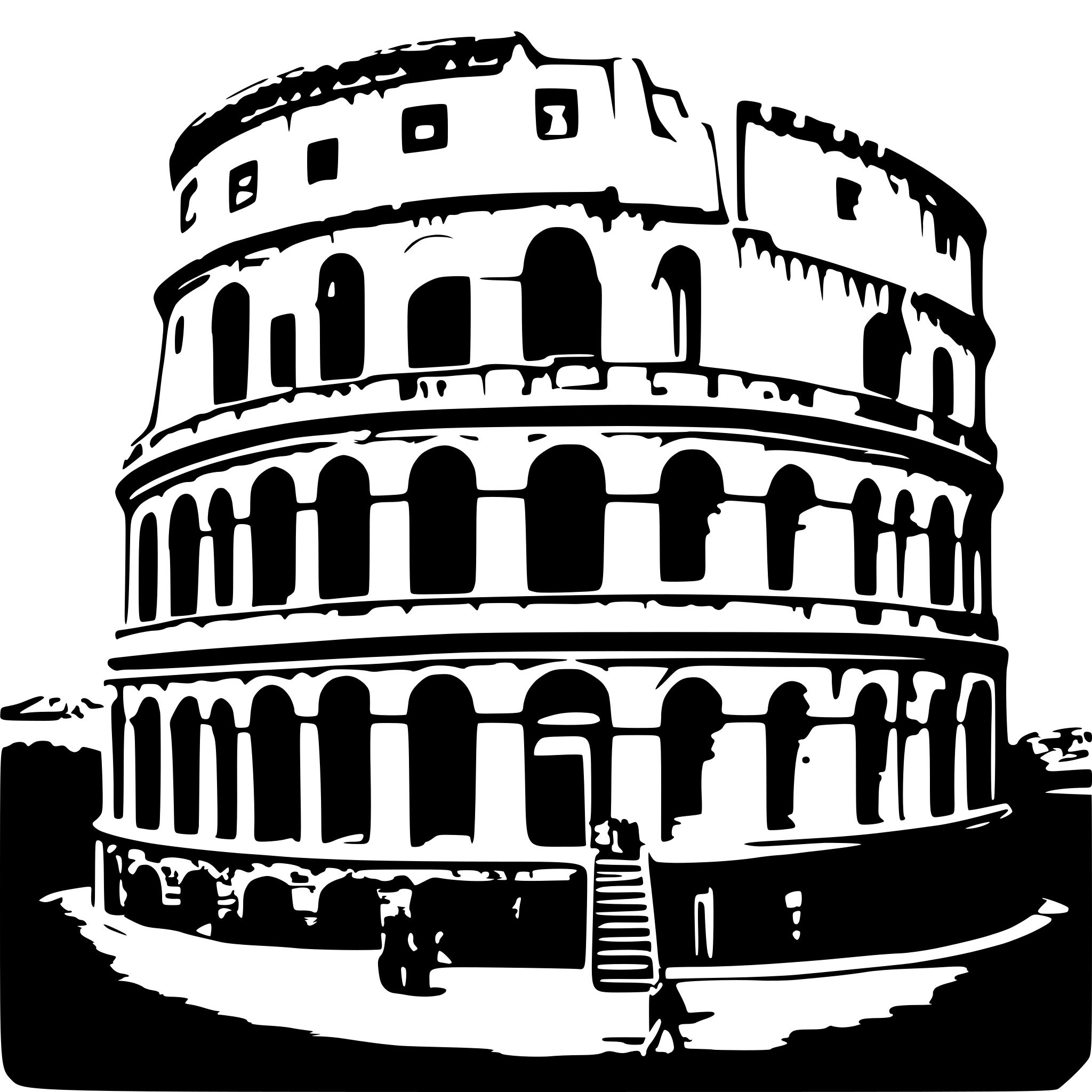 AI-generated SVG of 'the colisseum'