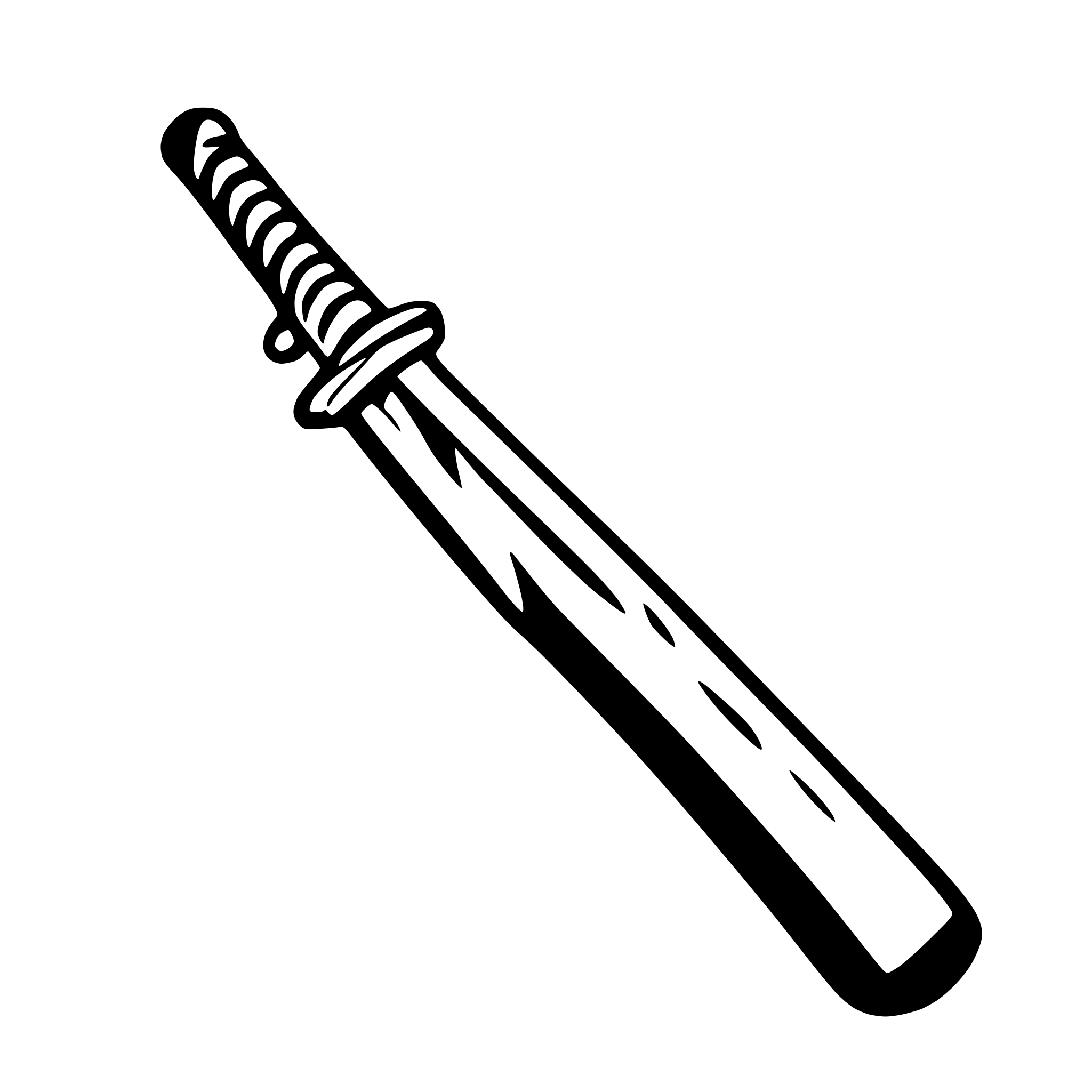 AI-generated SVG of 'Japanese katana'