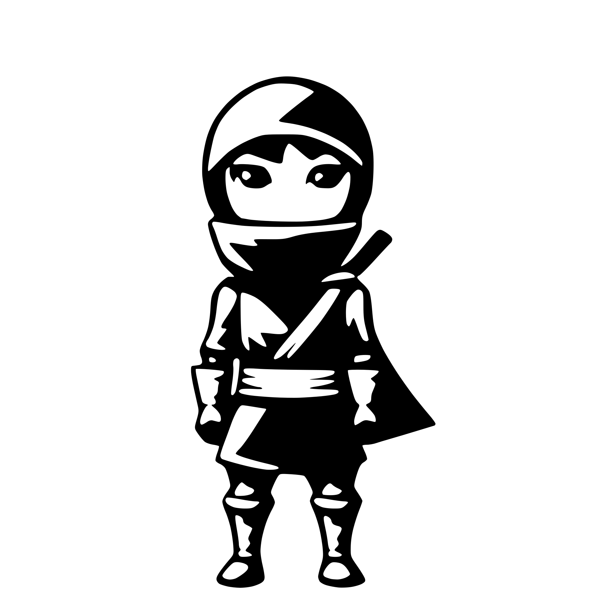 AI-generated SVG of 'CUTE NINJA'