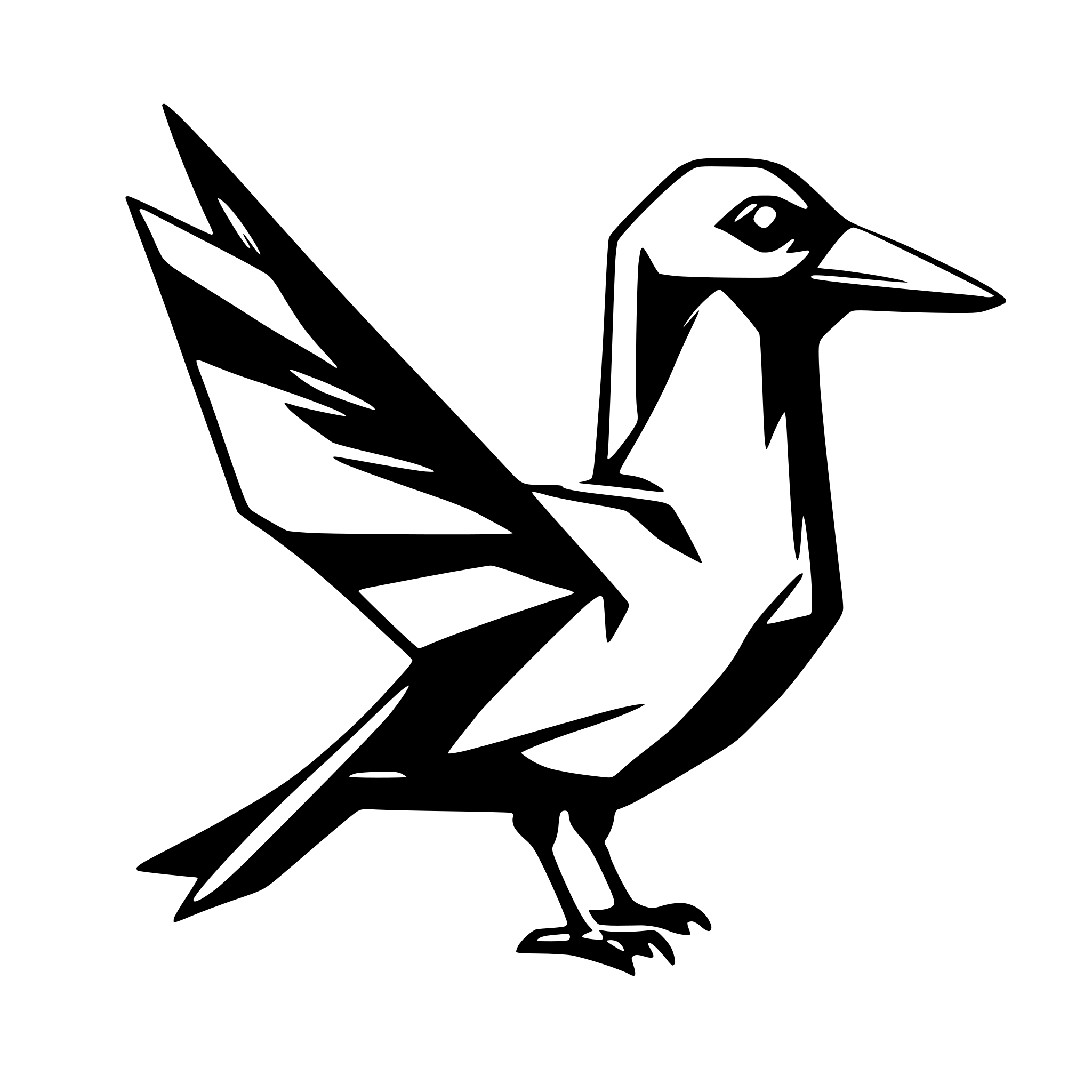 AI-generated SVG of a origami bird