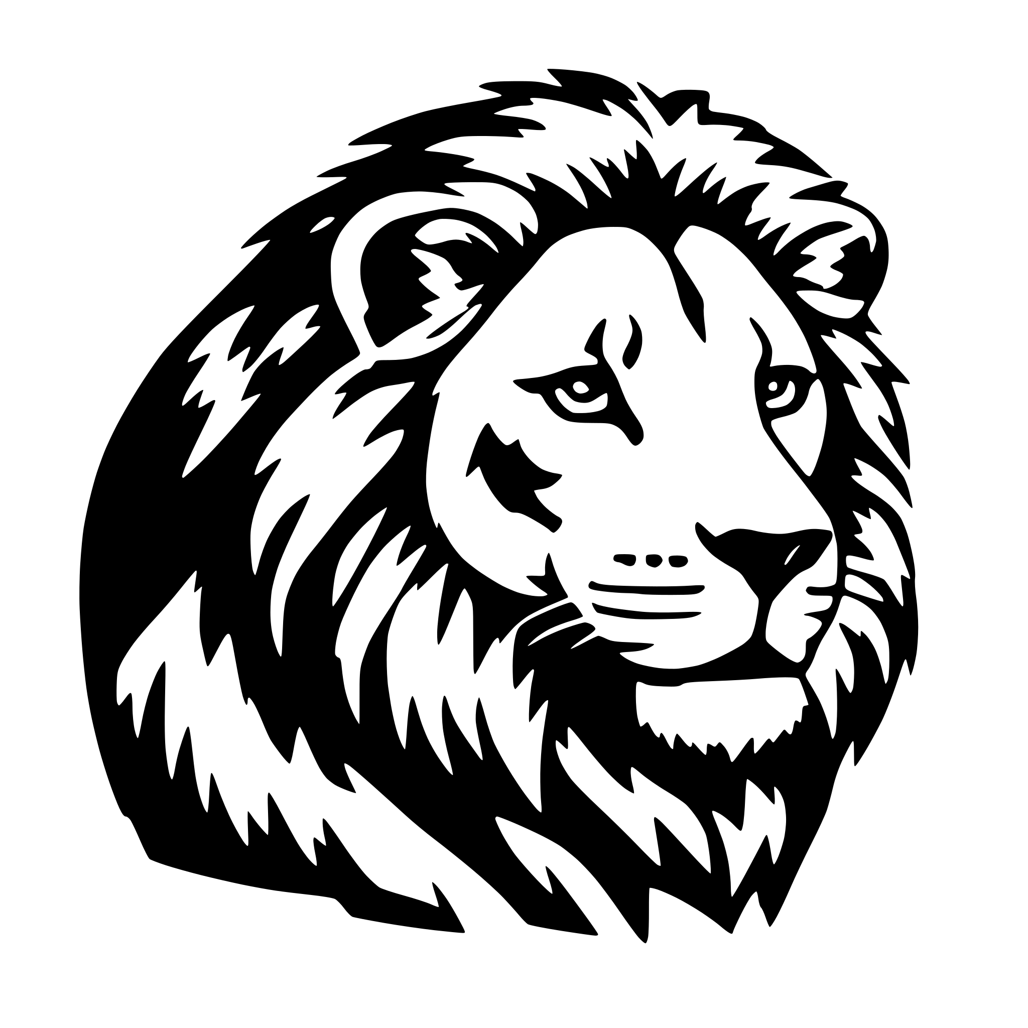 AI-generated SVG of a zoo animal lion