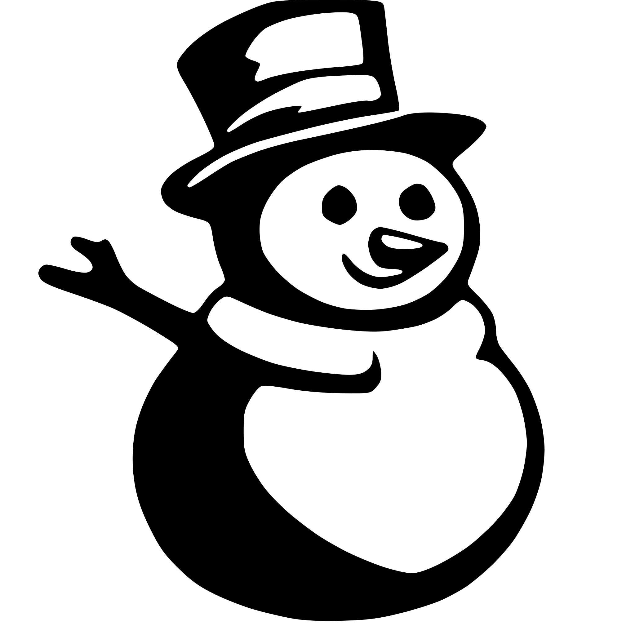 AI-generated SVG of 'snowman in a christmas cao'