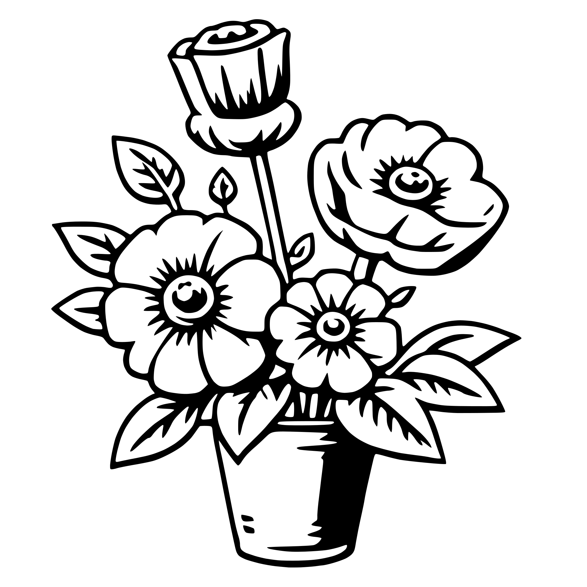 AI-generated SVG of 'flower bouquet'