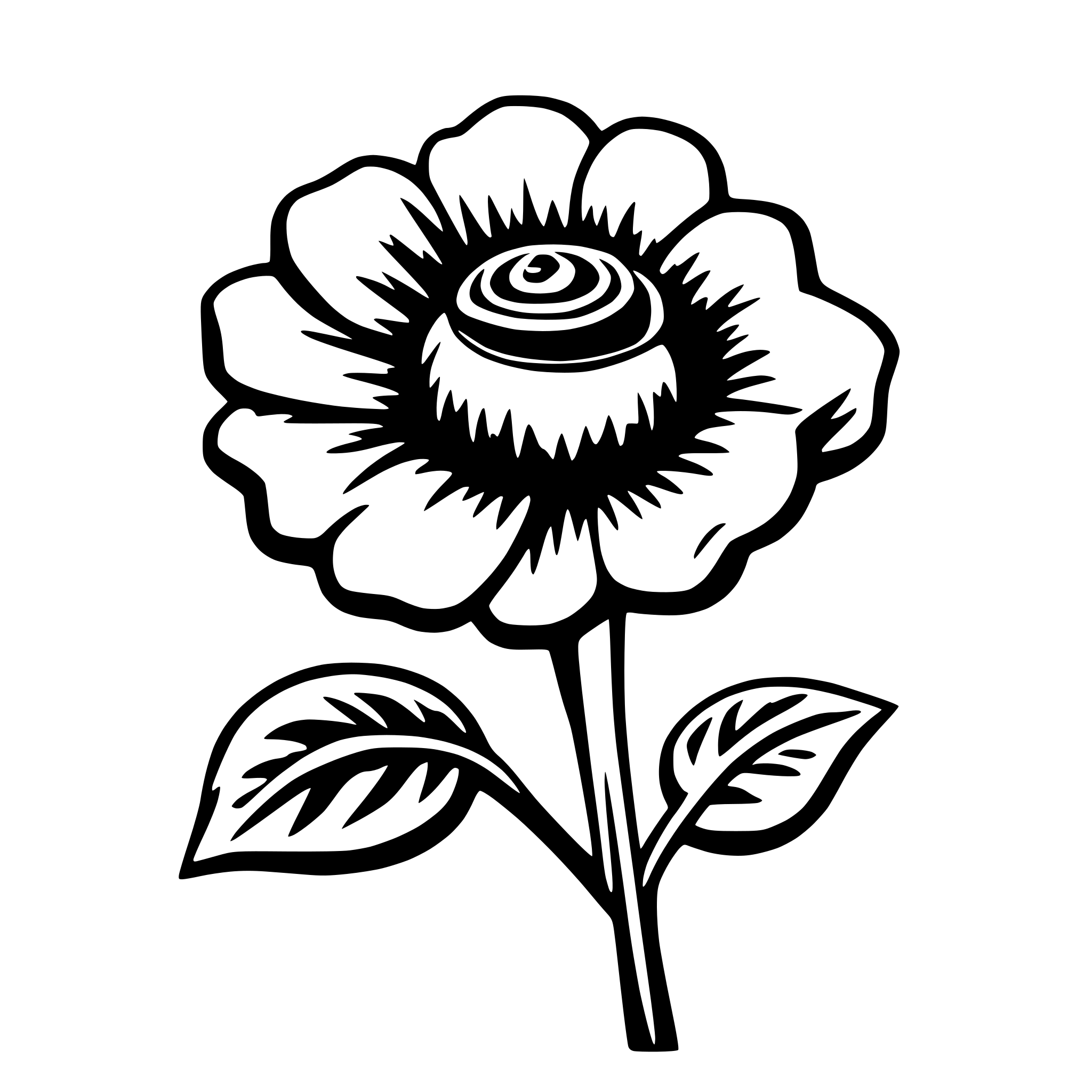 AI-generated SVG of a flower