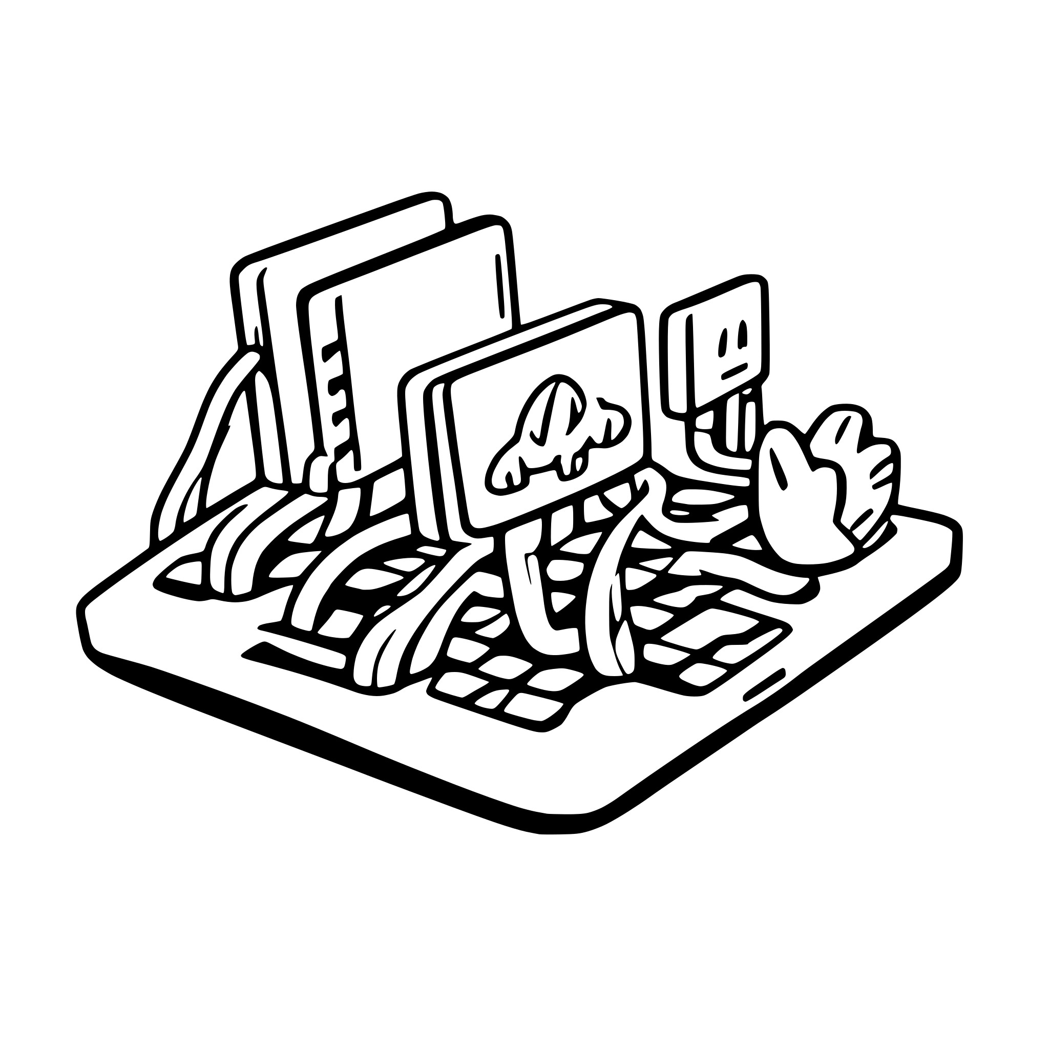 AI-generated SVG of a a laptop connecting to multiple servers through load balancing