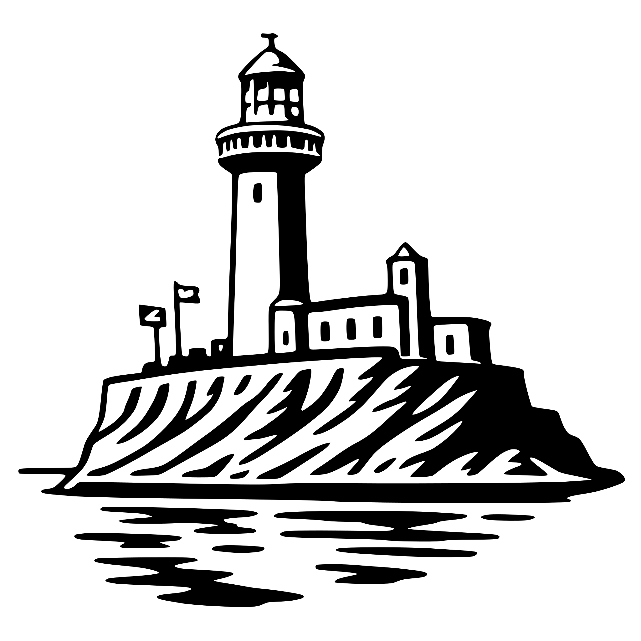 AI-generated SVG of a alcatraz island