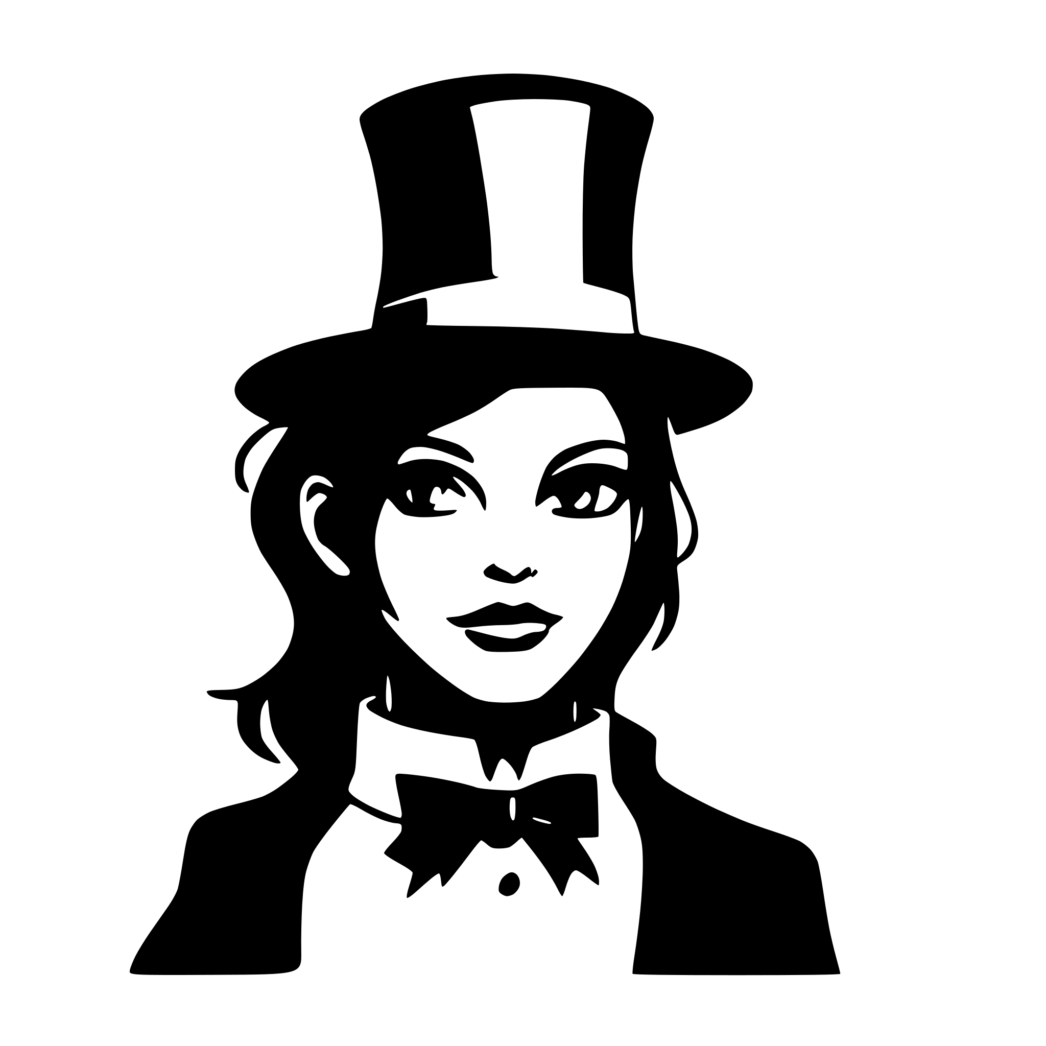 AI-generated SVG of a Magician with hat