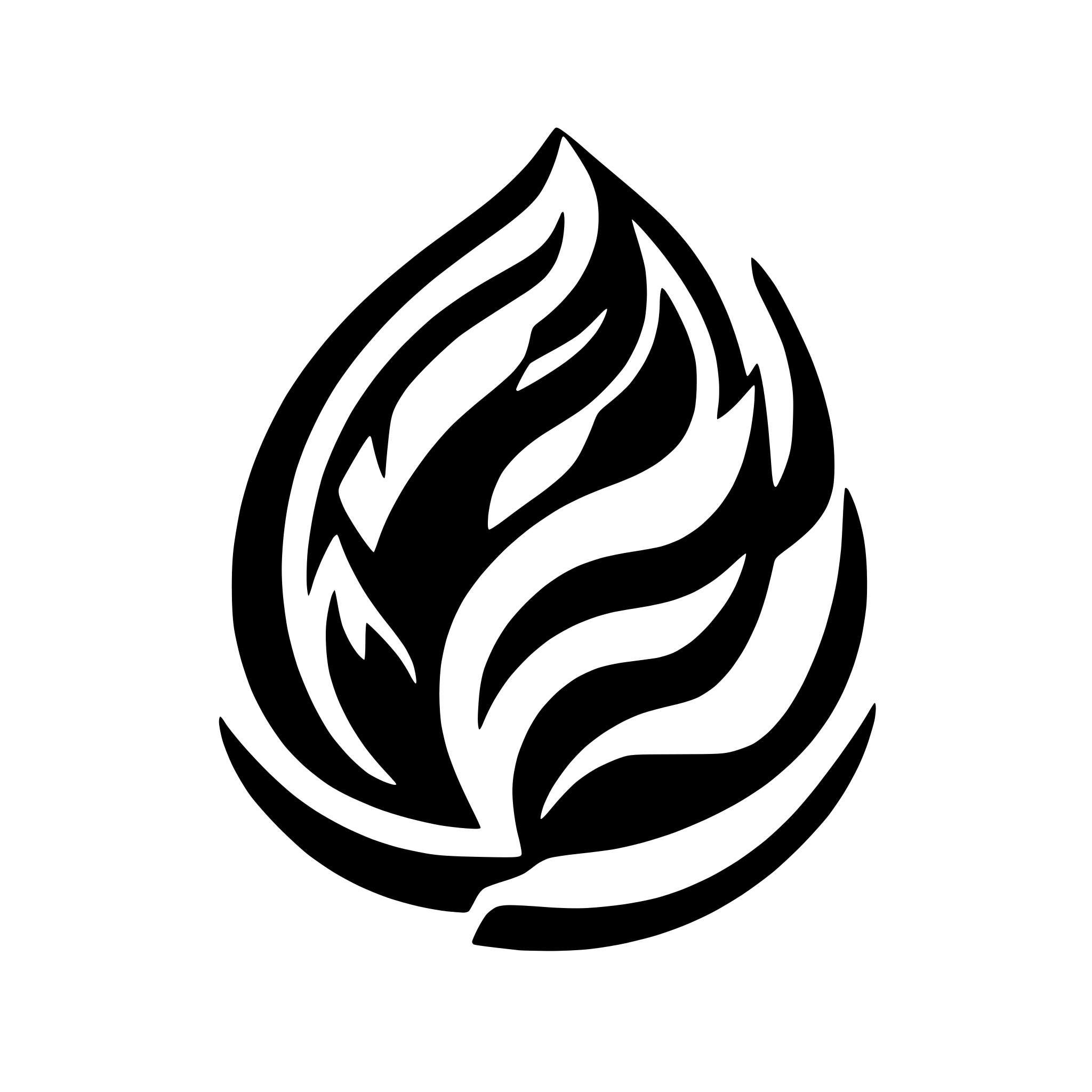 AI-generated SVG of a flame logoi