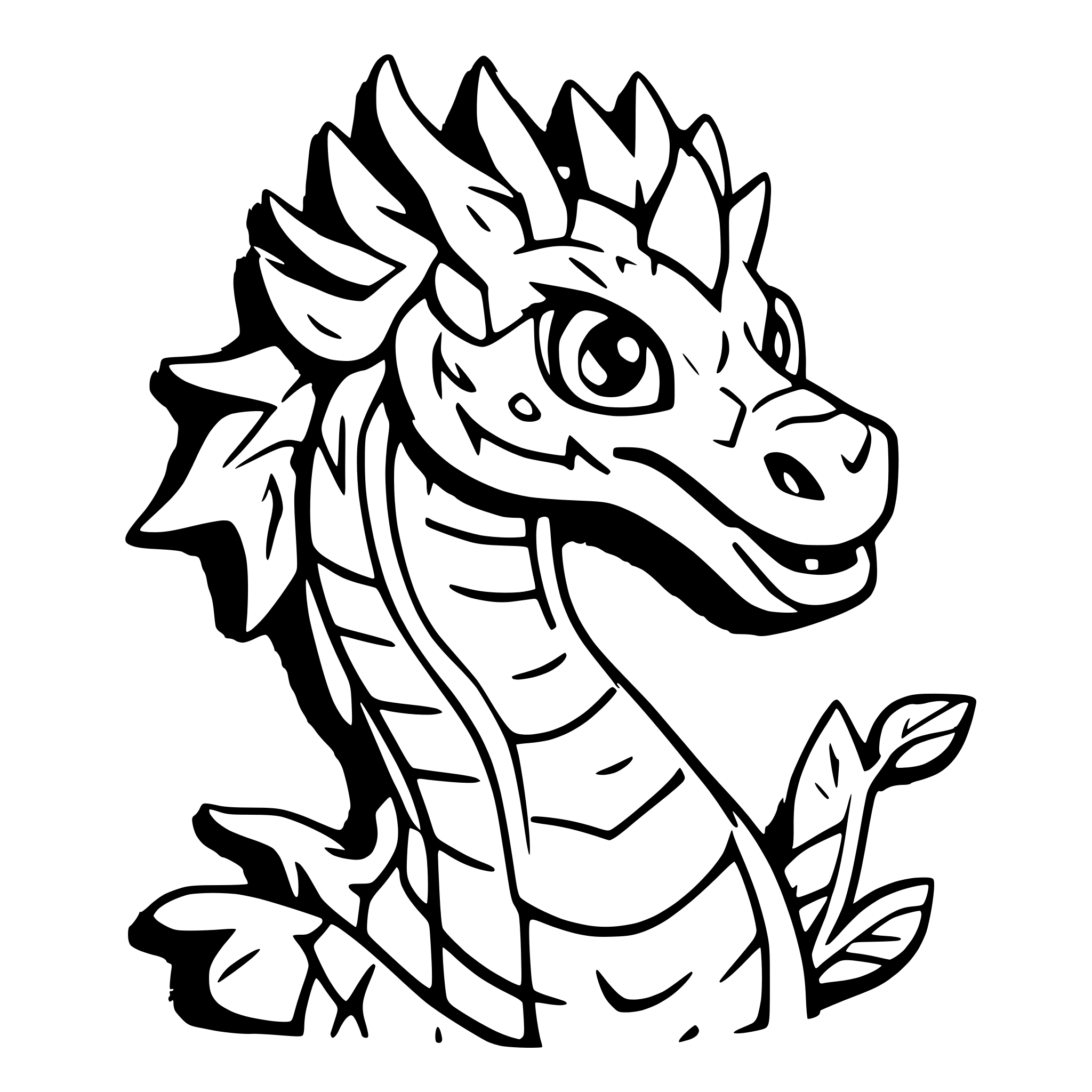 AI-generated SVG of a dragon