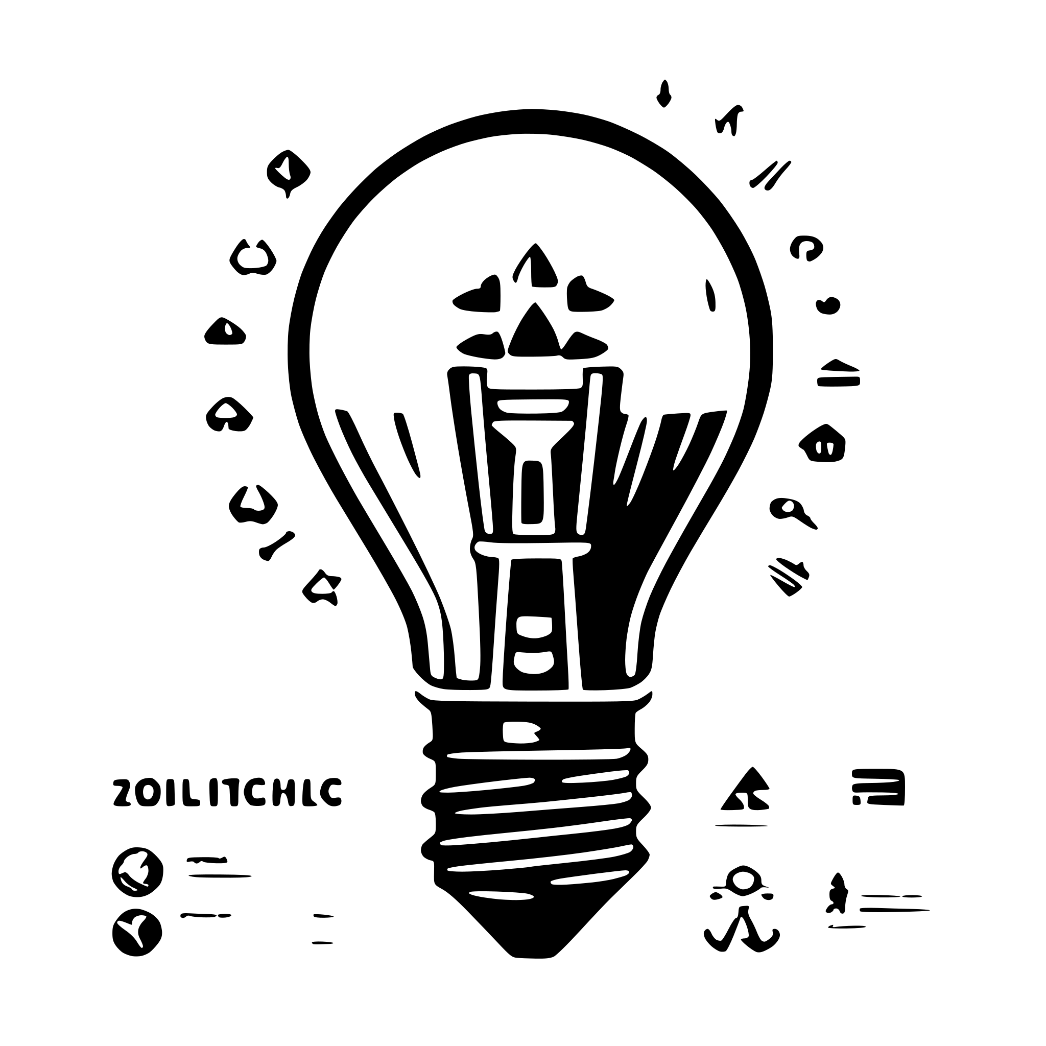 AI-generated SVG of '"An illustration of a glowing lightbulb filled with mini research-related icons, such as papers, charts, and data points. The bulb should radiate light, symbolizing brilliant ideas, with an academic feel and bright, engaging colors."'